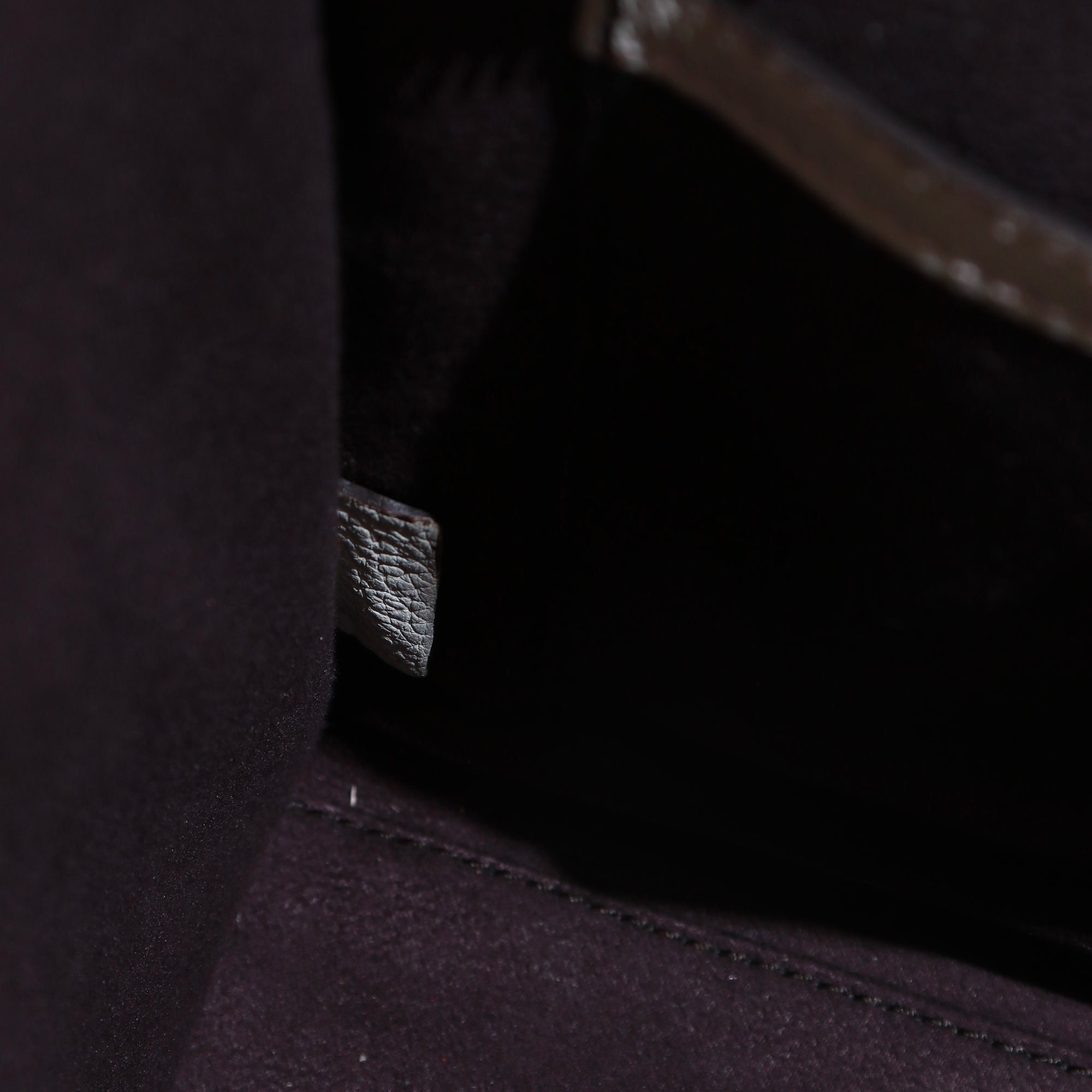 CELINE - Sac à bandoulière Luggage nano en cuir grainé bleu gris