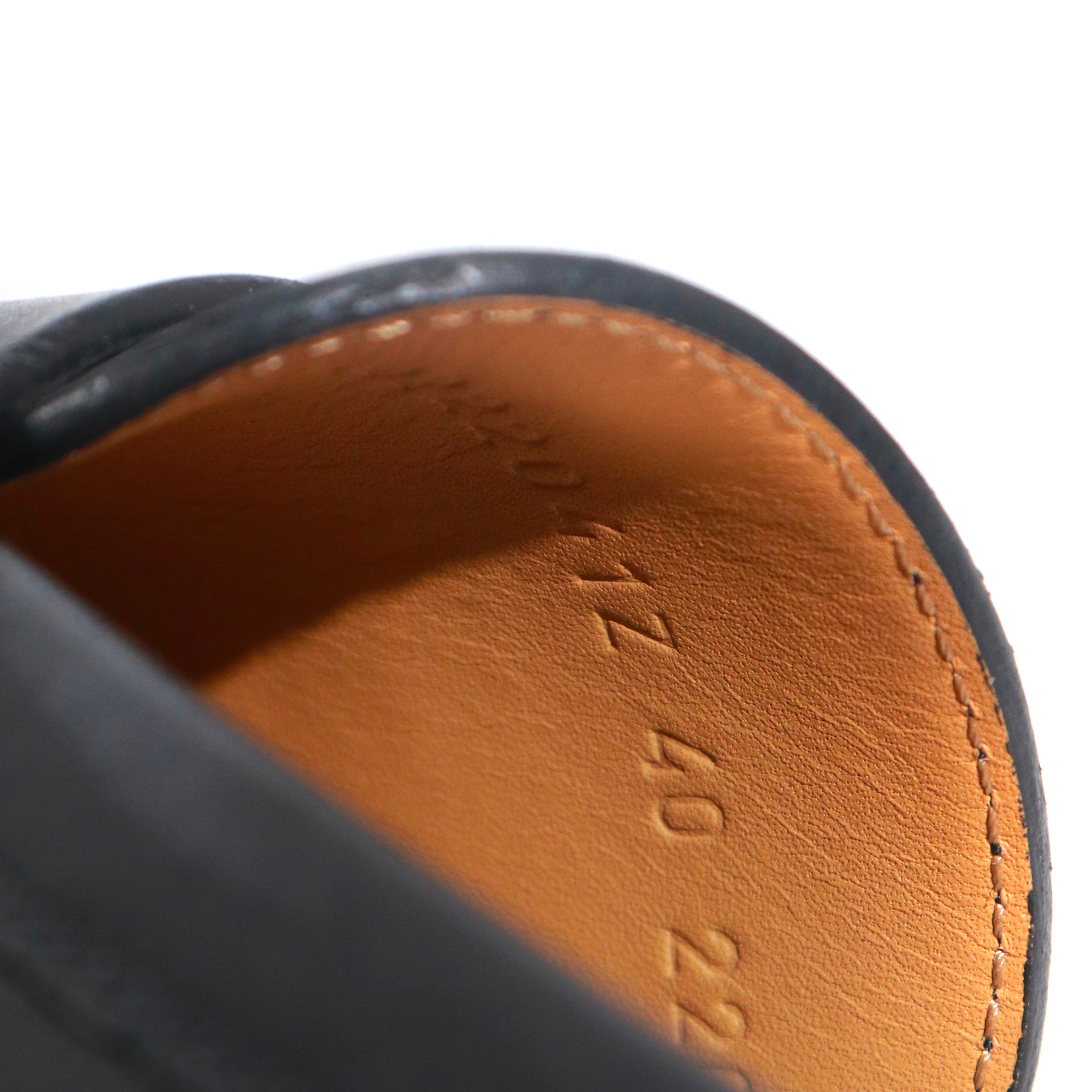 HERMÈS - Mocassins Fanny à plateforme en cuir noir (T40)