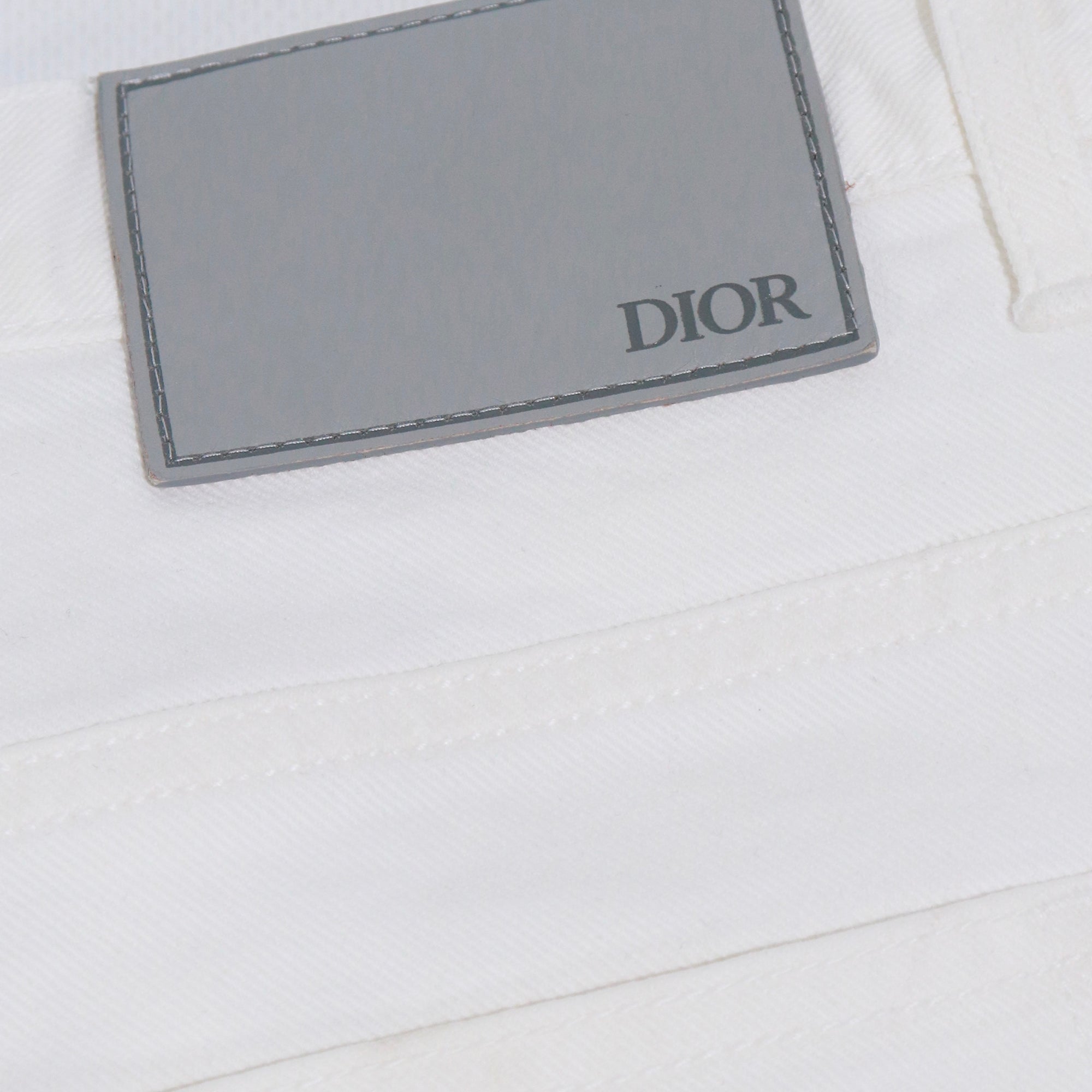 DIOR - Jean slim long en coton blanc (T32)