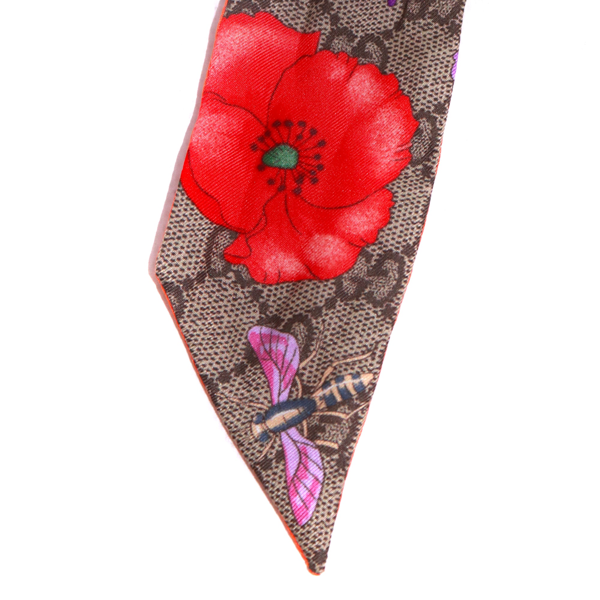 GUCCI - Twilly fin en soie monogrammé