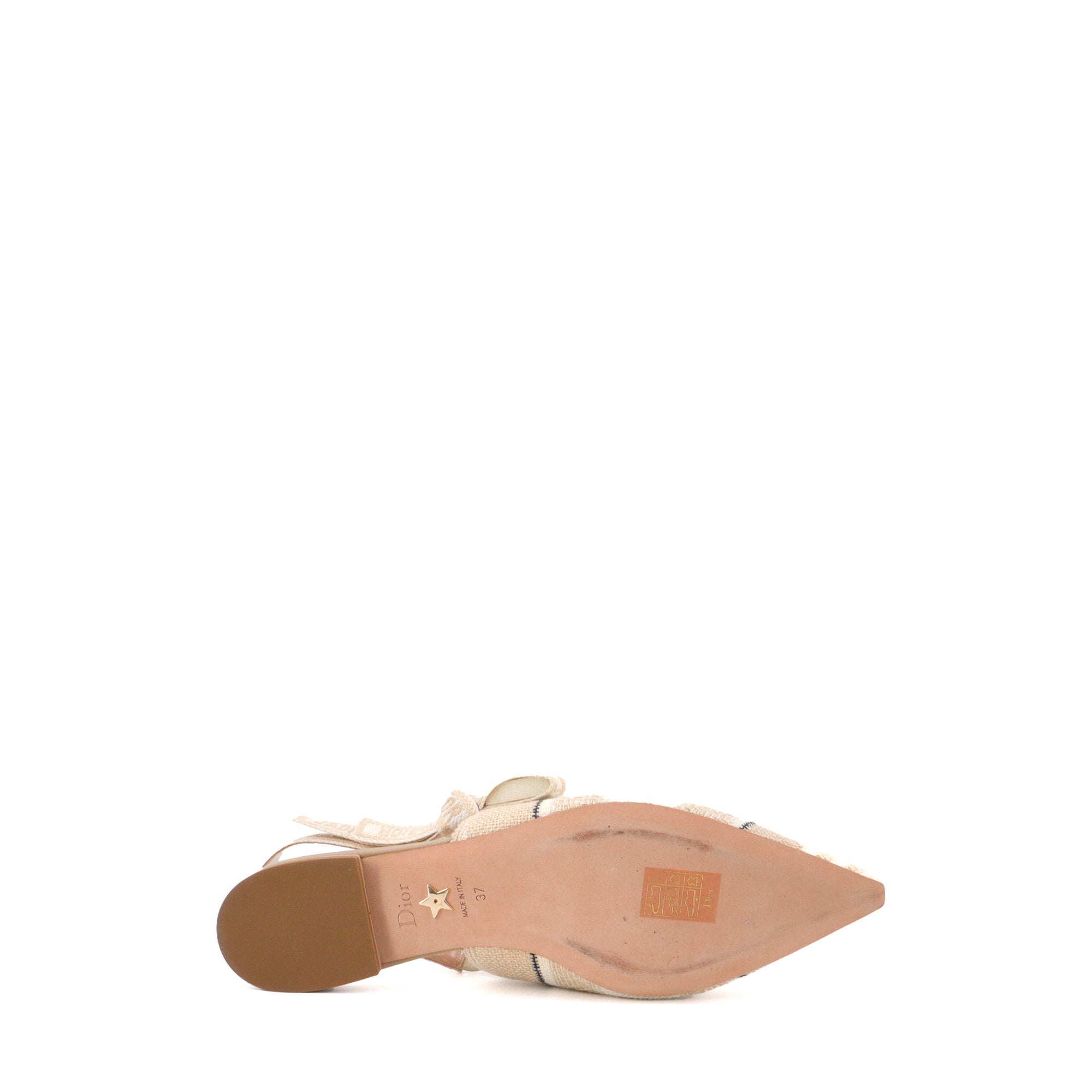 DIOR - Ballerines Slingback J'Adior Dior en toile beige (T37)