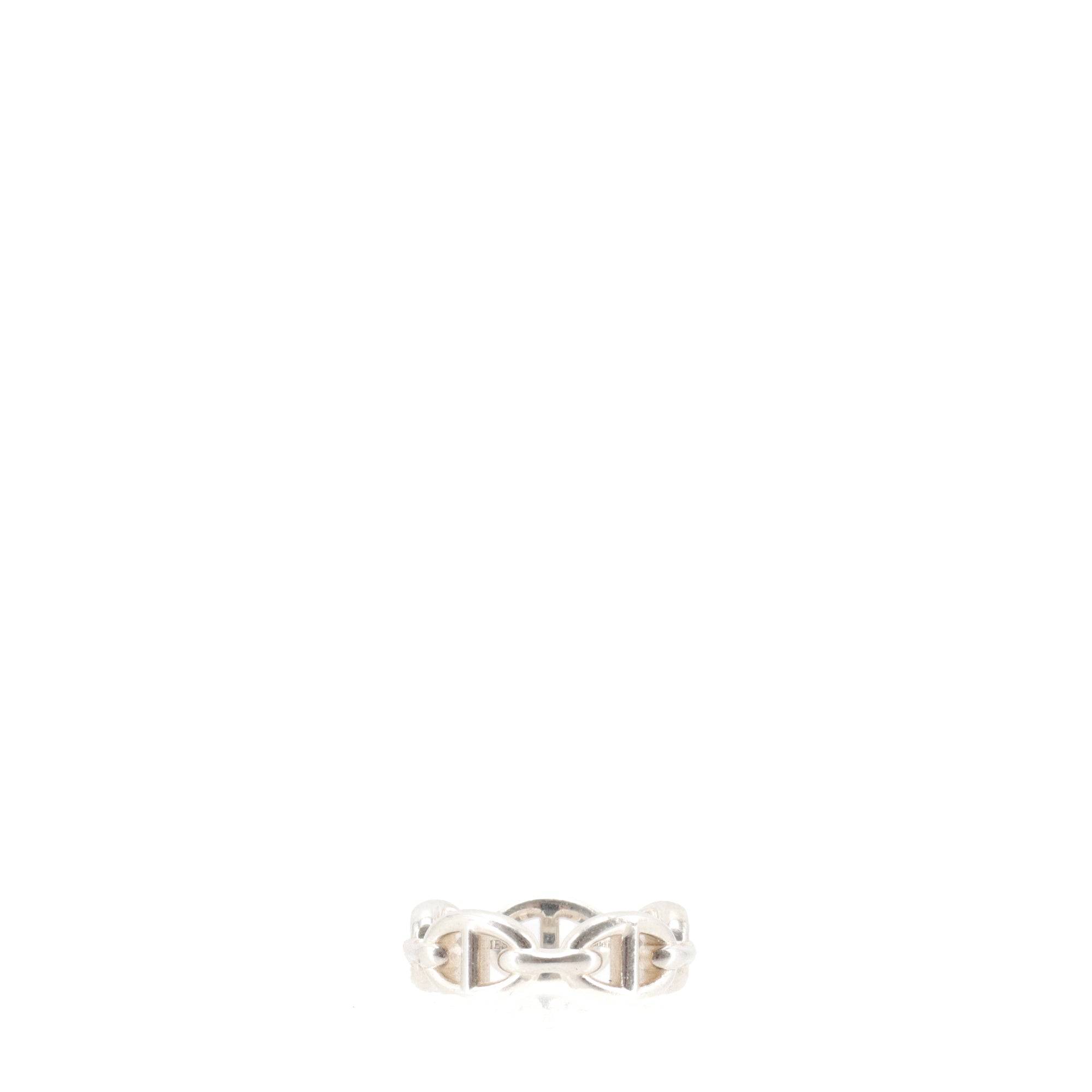 HERMÈS - Bague Chaîne d'Ancre Enchaînée Hermès en argent (T54)