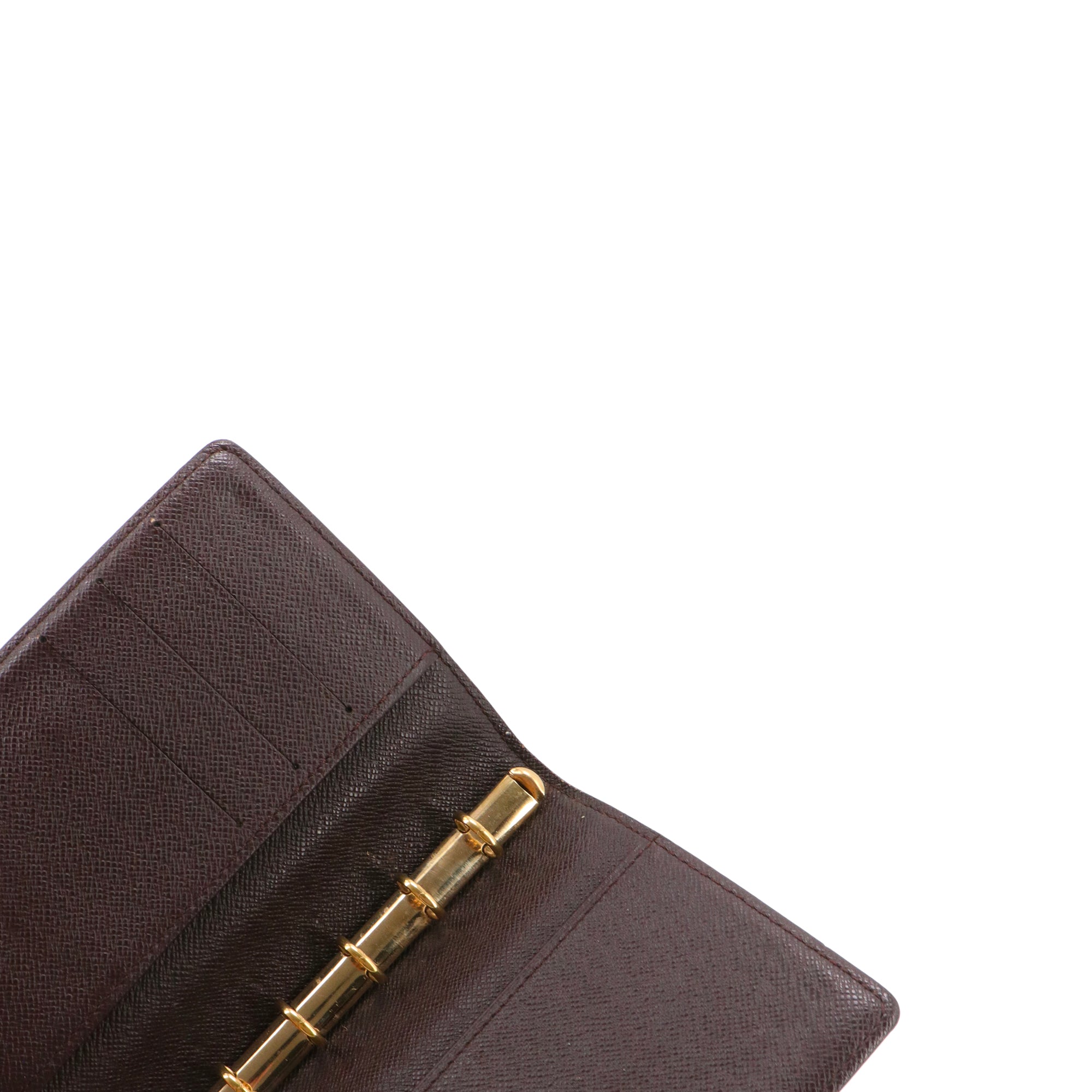LOUIS VUITTON - Couverture agenda PM Louis Vuitton en toile damier ébène