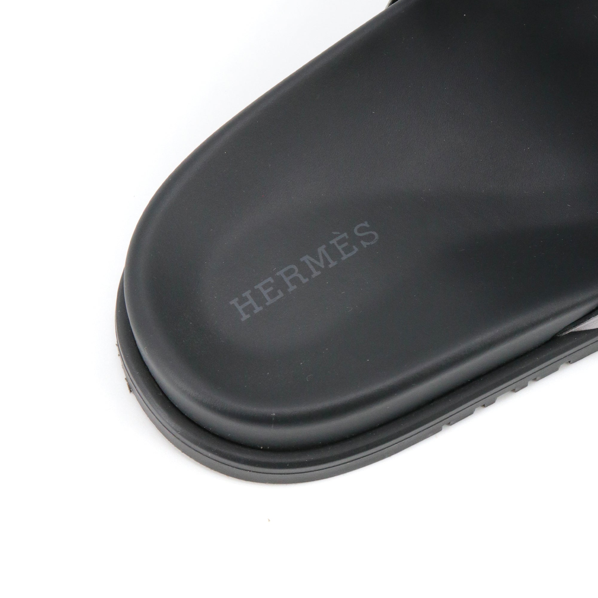 HERMÈS - Extra Hermès sandals in smooth silver leather (size 39.5)