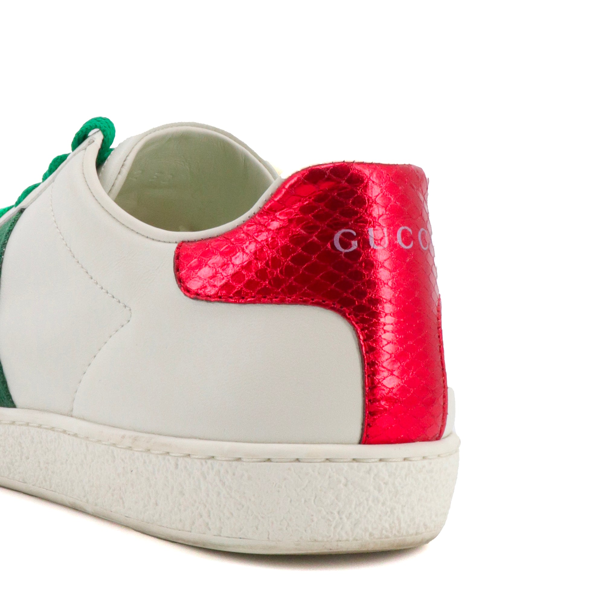GUCCI - Sneakers Ace Gucci en cuir blanc (T38)