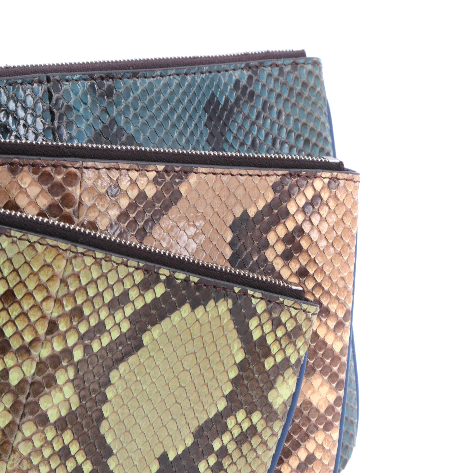 FENDI - Multi pochette Fendi en python tricolore