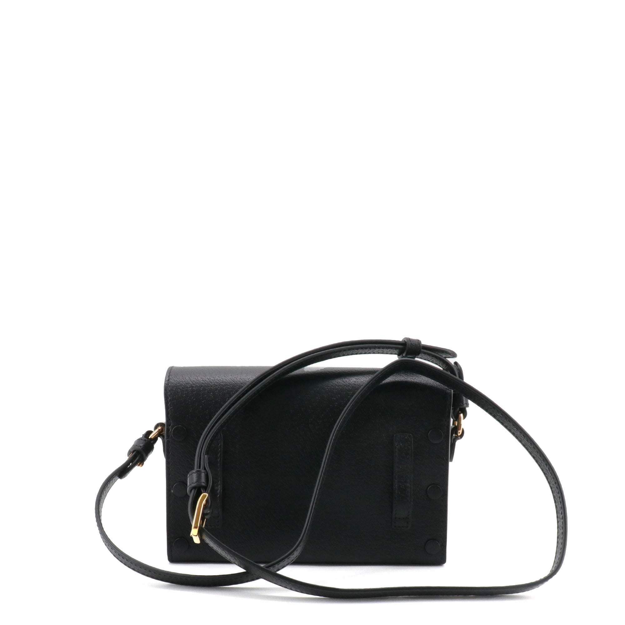GUCCI - Sac à bandoulière Horsebit 1955 Long Gucci en cuir grainé noir