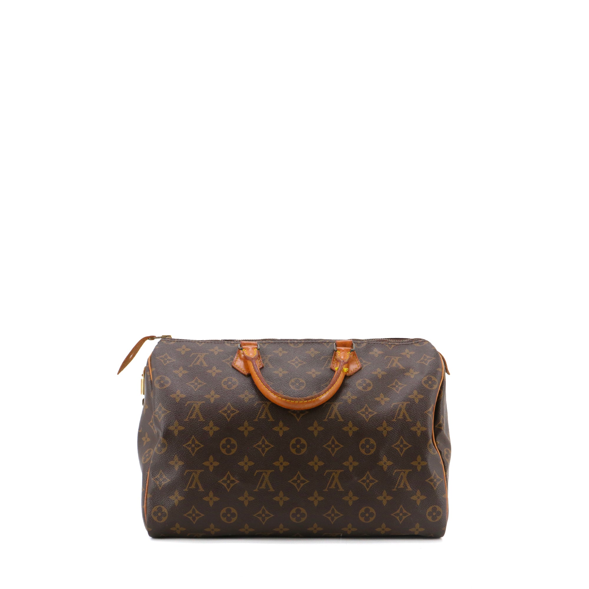 LOUIS VUITTON - Sac à main Speedy 35 Louis Vuitton en toile monogrammée vintage