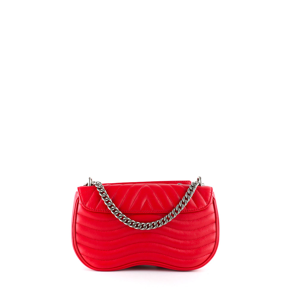 LOUIS VUITTON - Sac à bandoulière New Wave medium en cuir rouge