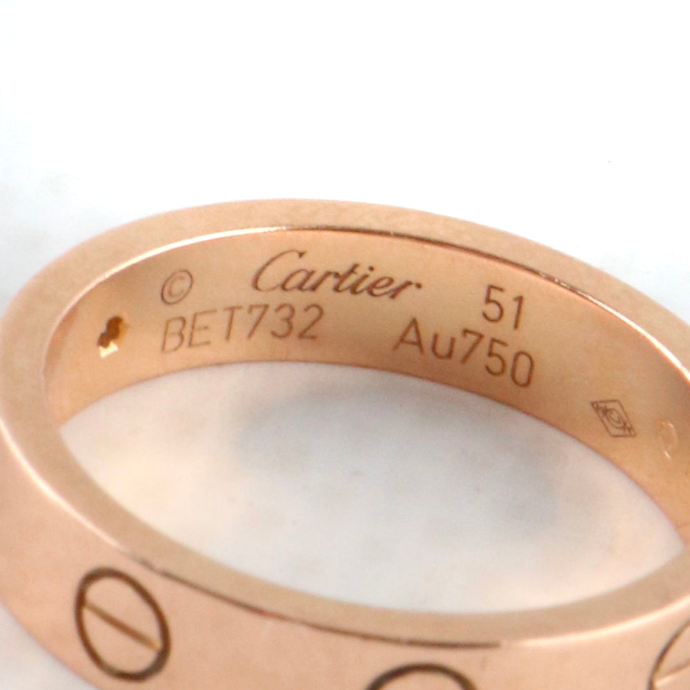 CARTIER - Bague Love en or rose avec diamant (T51)