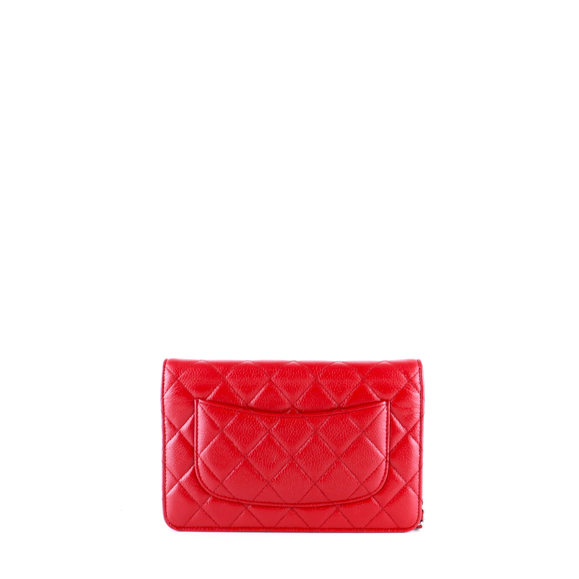CHANEL - Sac Wallet On Chain Timeless en cuir caviar rouge bordeaux