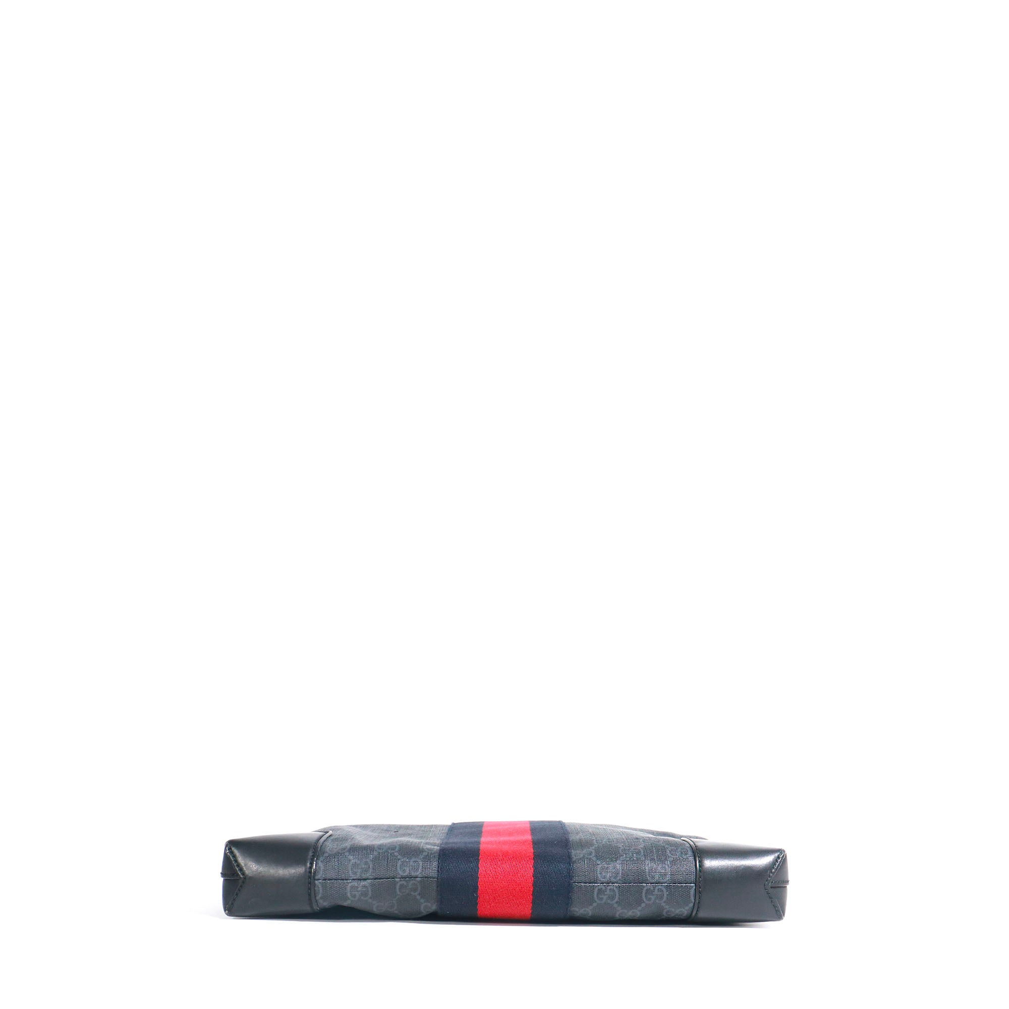 GUCCI - Sac à bandoulière GG Suprême Gucci en toile enduite et cuir noir