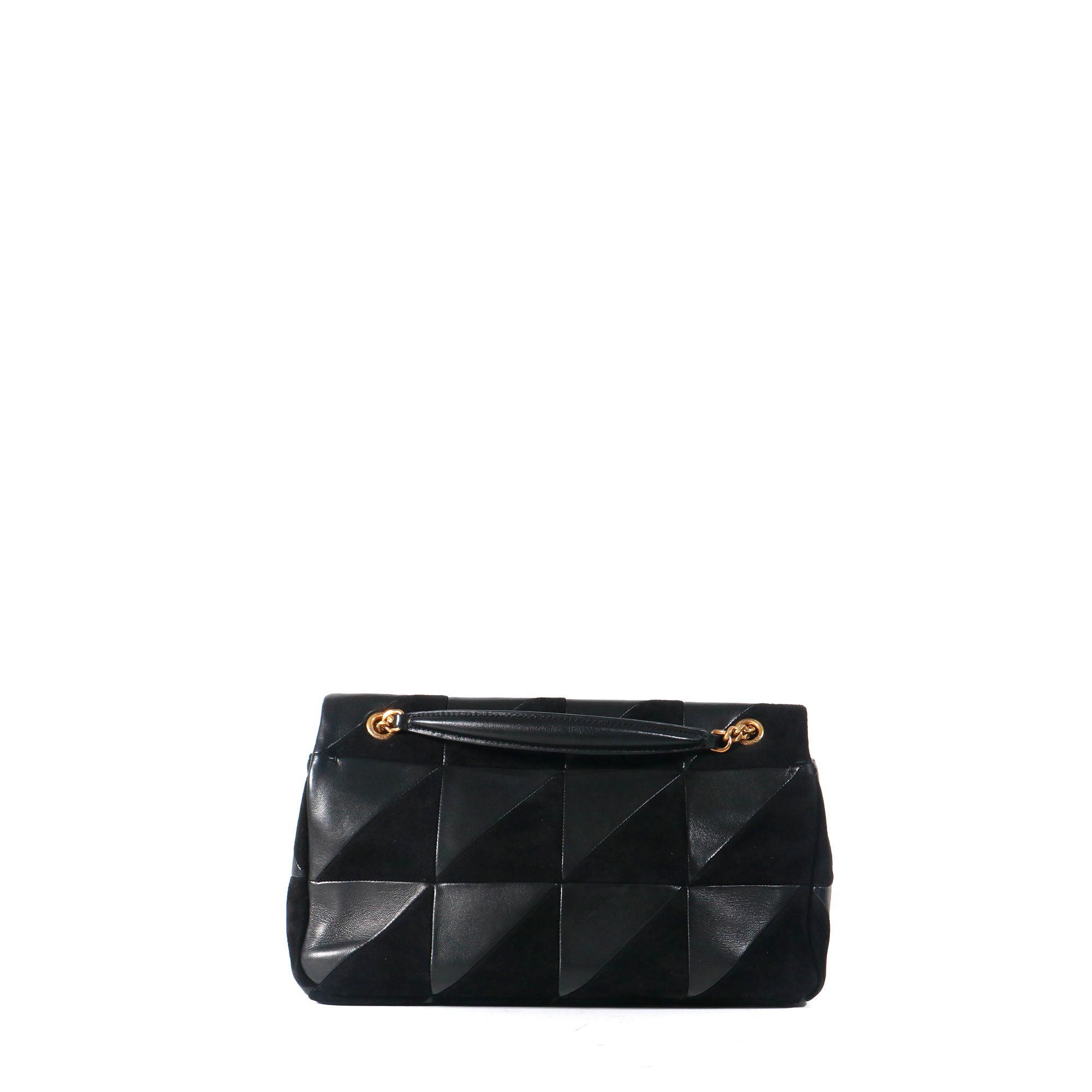 SAINT LAURENT - Sac à bandoulière Jamie medium Saint Laurent bi-matière cuir daim noir