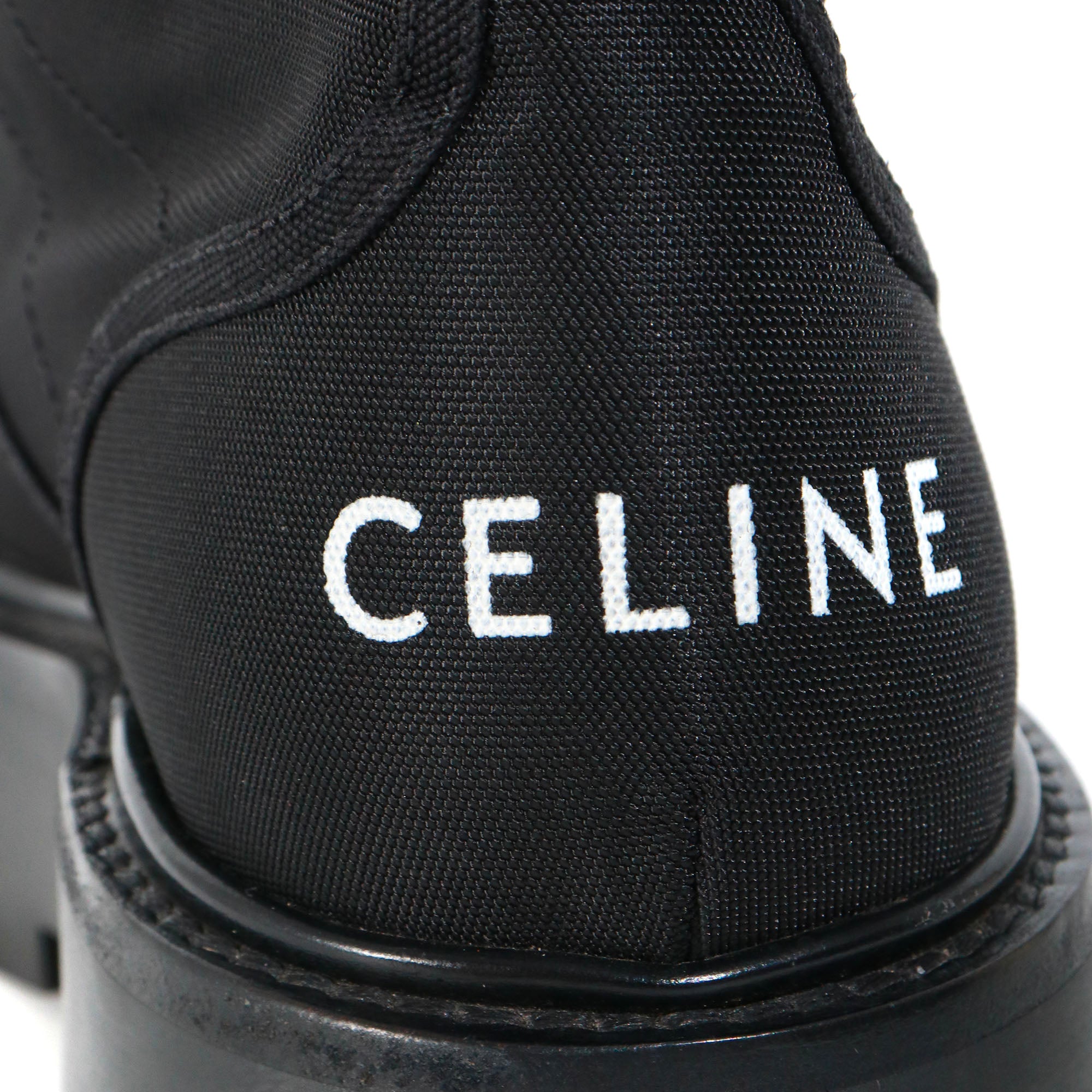 CELINE - Boots Bulky Céline en nylon et cuir noirs (T39)