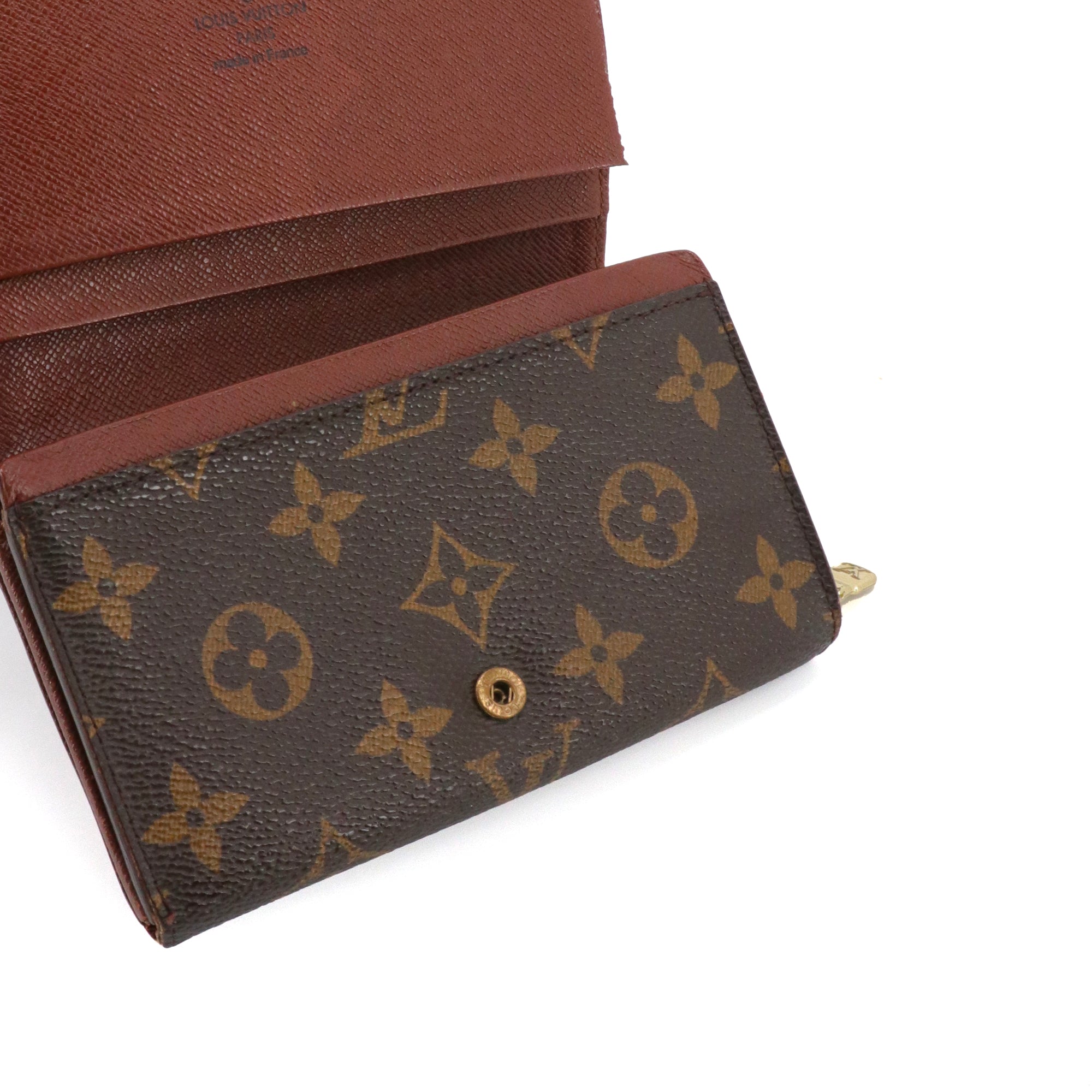 LOUIS VUITTON - Portefeuille Trésor Louis Vuitton en toile monogrammée