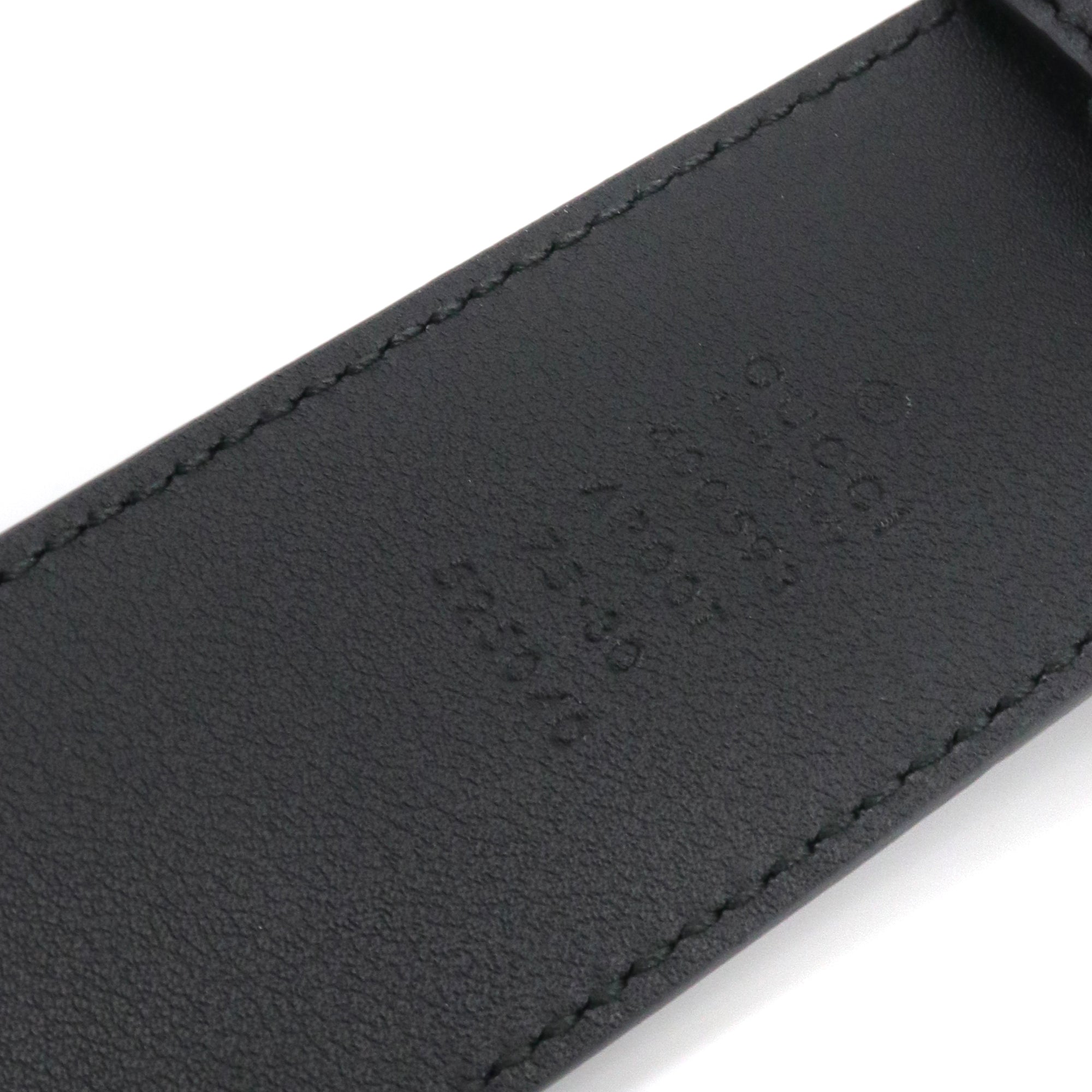GUCCI - Ceinture GG Buckle Gucci en cuir noir (T75)