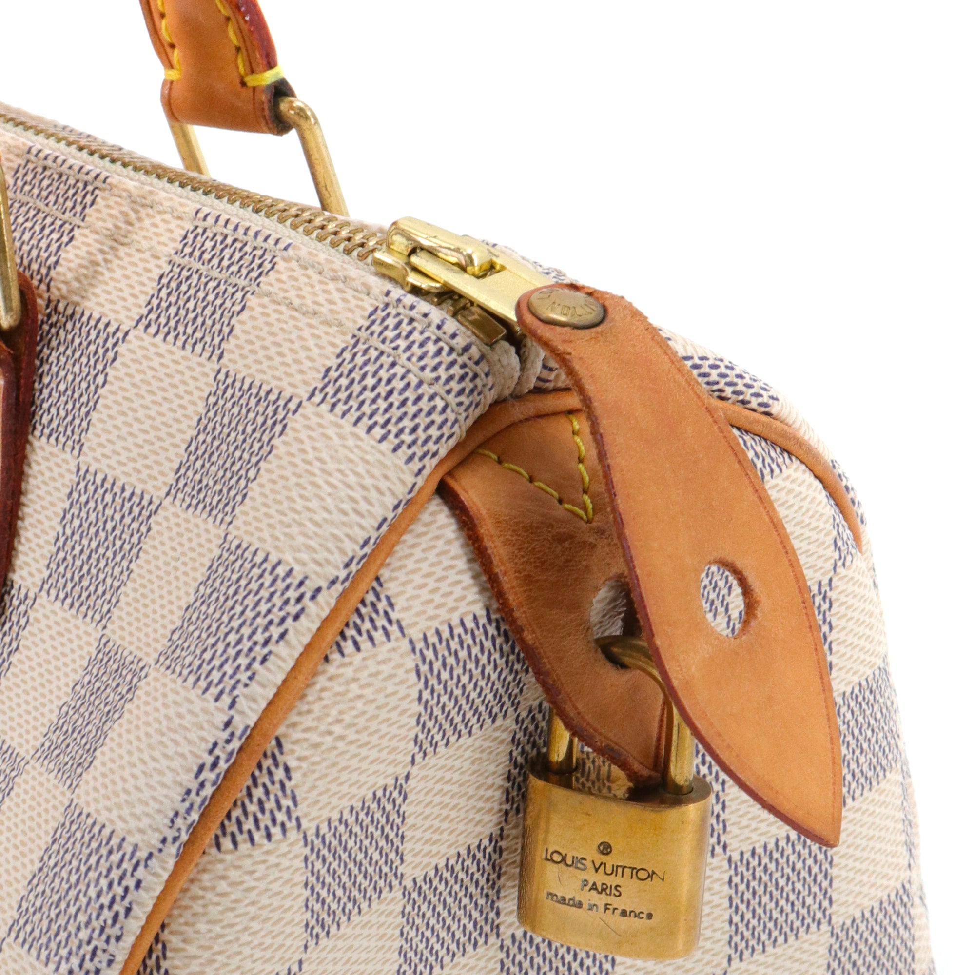 LOUIS VUITTON - Sac à main Speedy 25 Louis Vuitton en toile damier azur