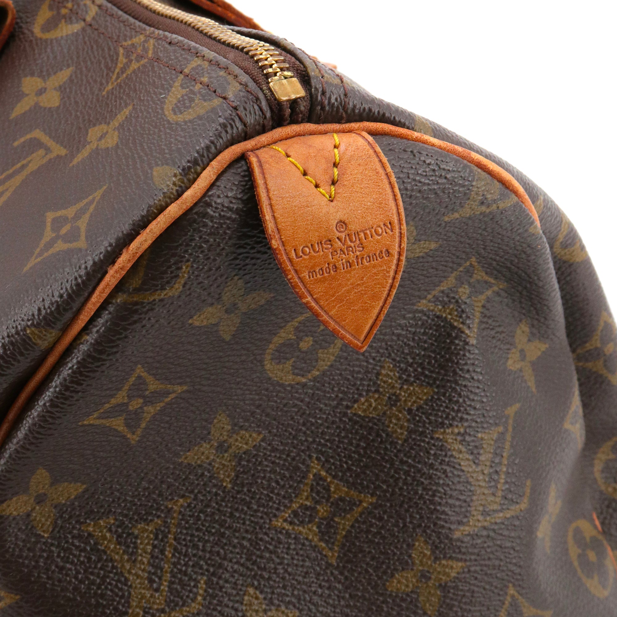 LOUIS VUITTON - Sac à main Speedy 35 Louis Vuitton en toile monogrammée vintage