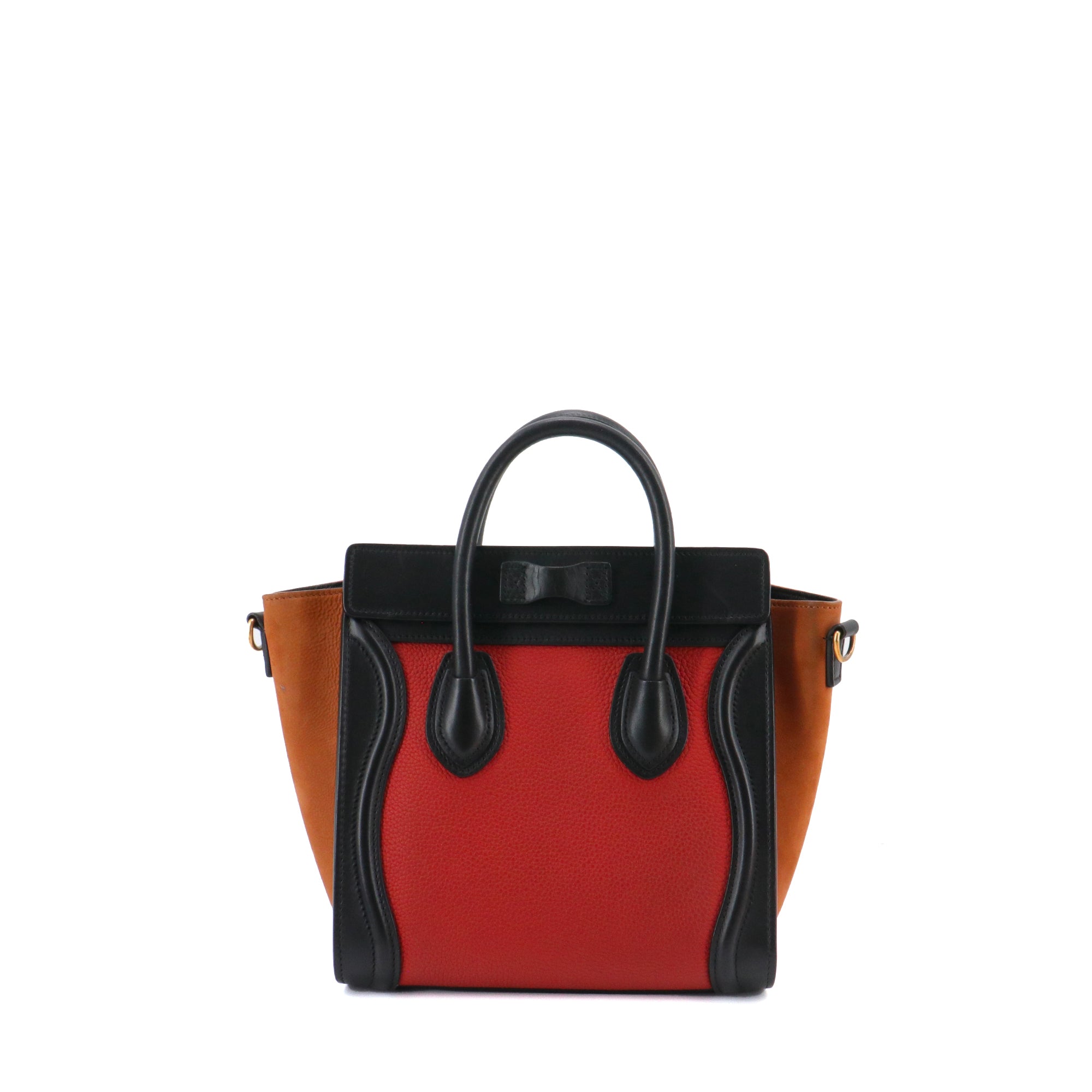 CELINE - Sac à bandoulière Luggage Nano Celine en cuir tricolore