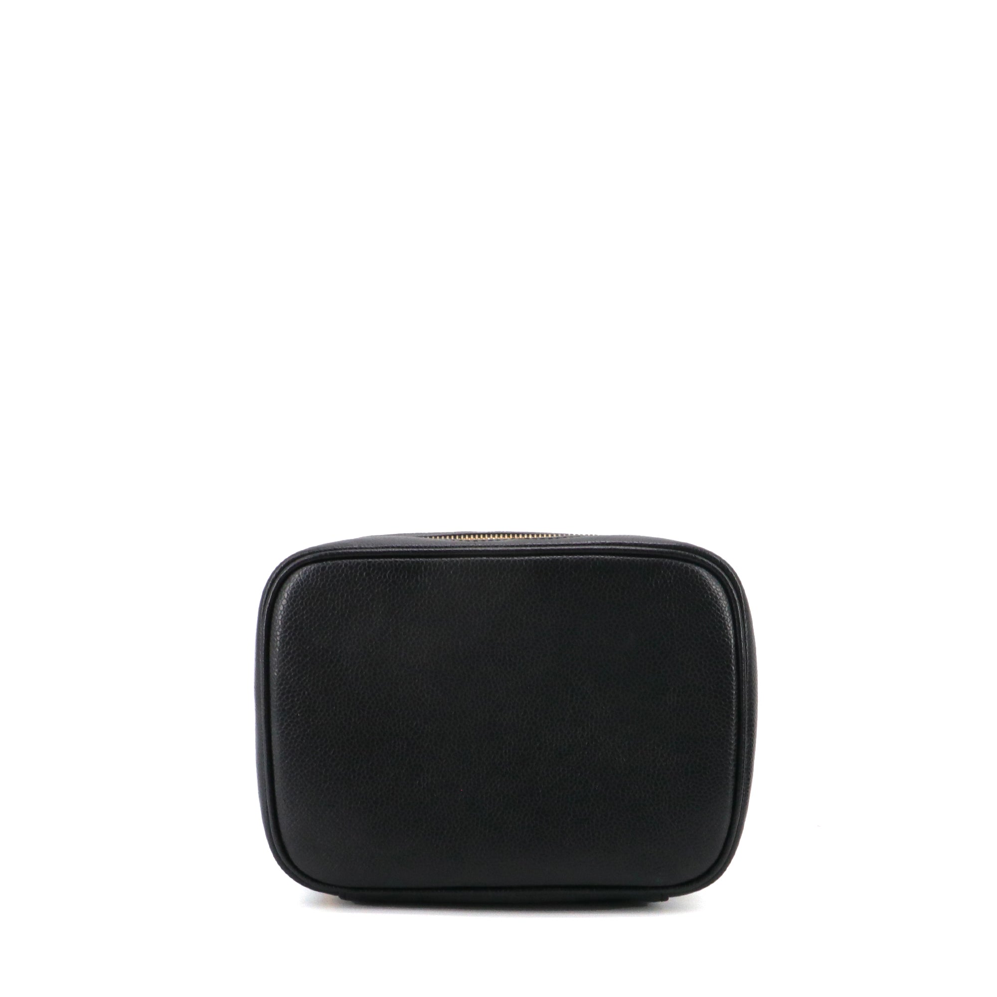 CHANEL - Sac à main Vanity Chanel en cuir caviar noir vintage