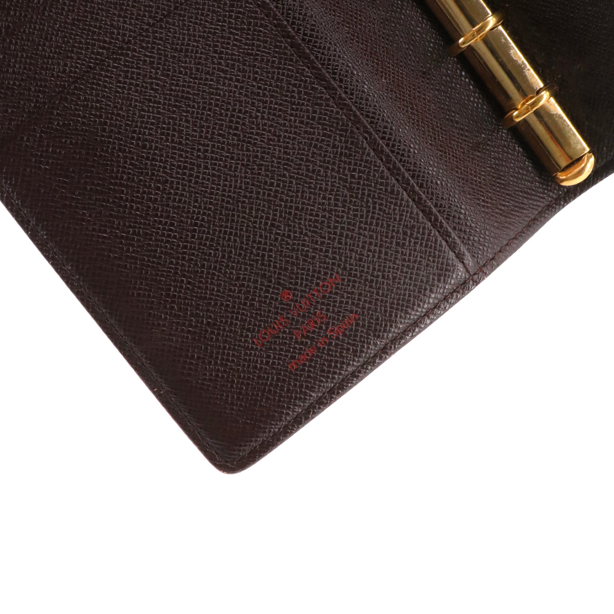 LOUIS VUITTON - Couverture agenda PM Louis Vuitton en toile damier ébène
