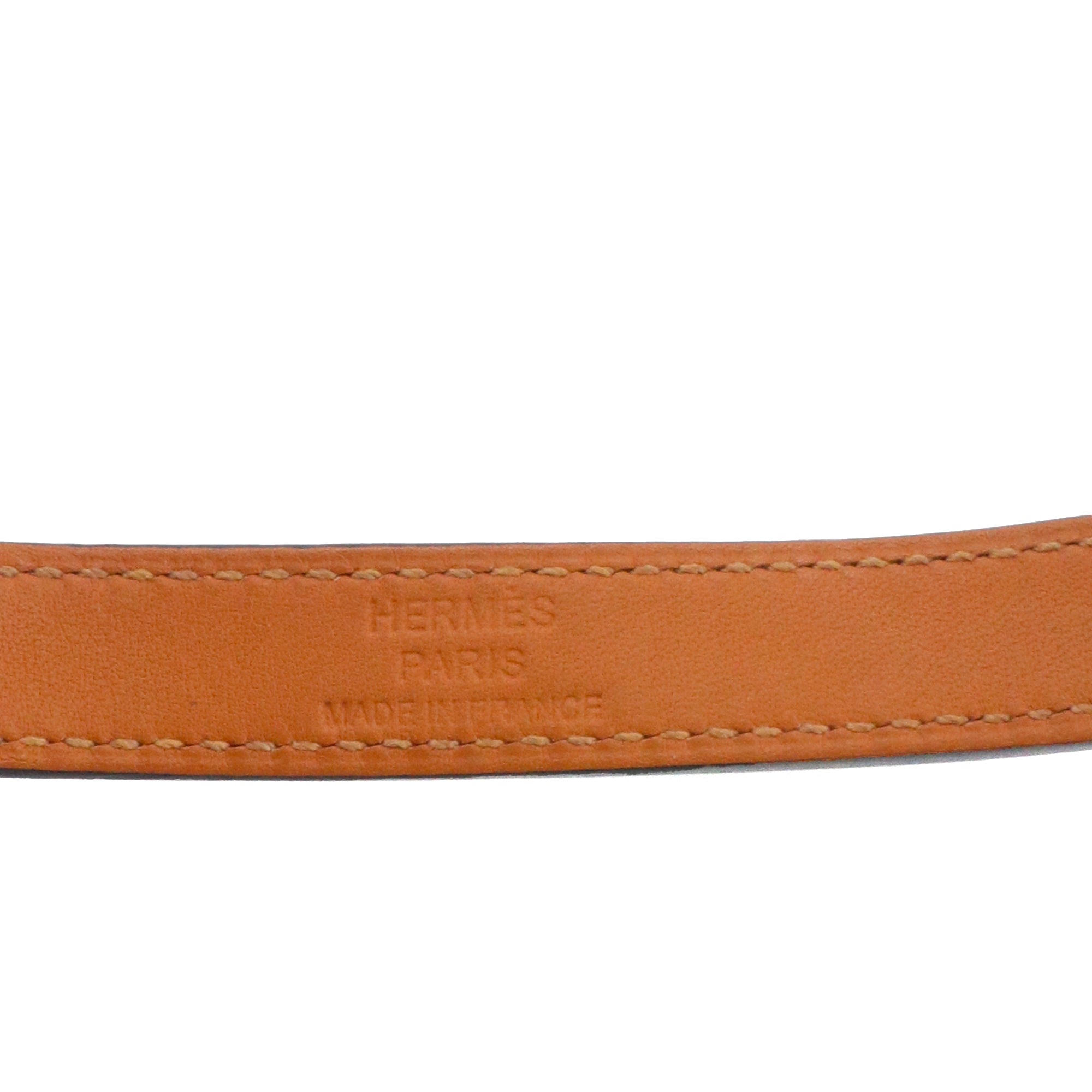 HERMÈS - Bracelet Kelly double tour Hermès en cuir noir (T1)