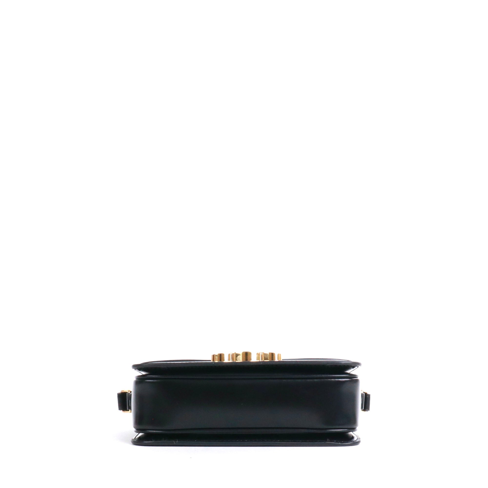 CELINE - Sac à bandoulière Triomphe teen Celine en cuir box noir