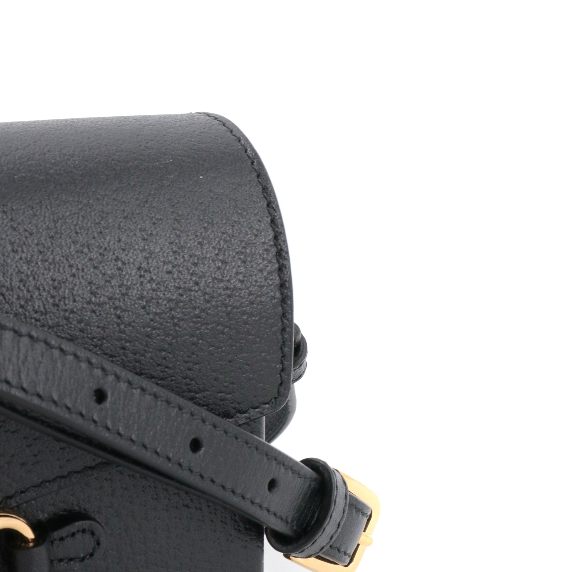 GUCCI - Sac à bandoulière Horsebit 1955 Long Gucci en cuir grainé noir