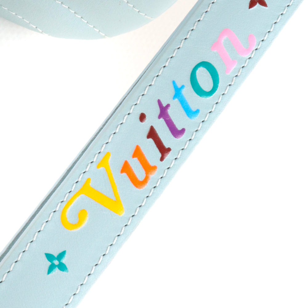 LOUIS VUITTON - Pochette New Wave en cuir bleu/gris