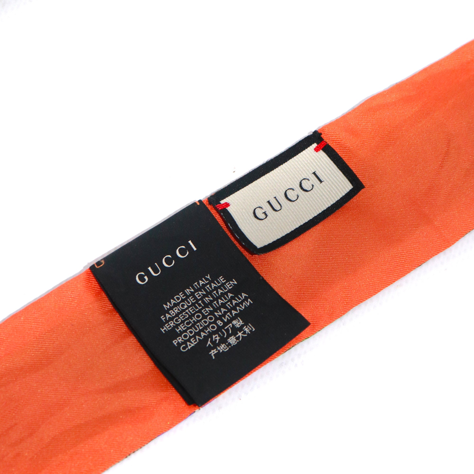 GUCCI - Twilly fin en soie monogrammé