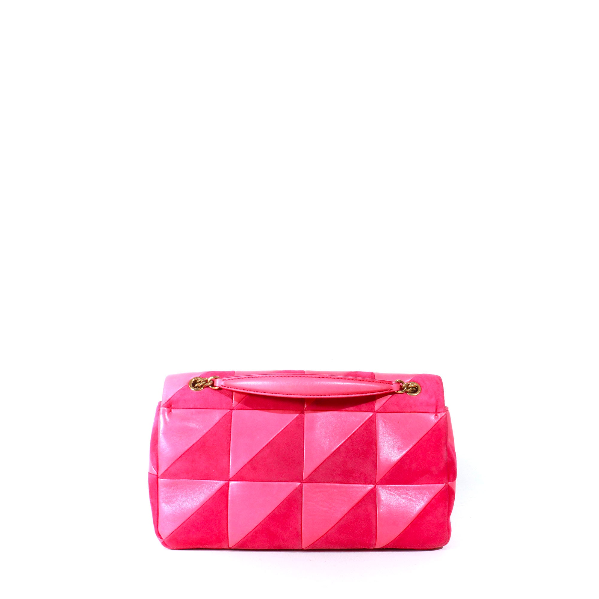 SAINT LAURENT - Sac à bandoulière Jamie medium Saint Laurent bi-matière cuir daim rose