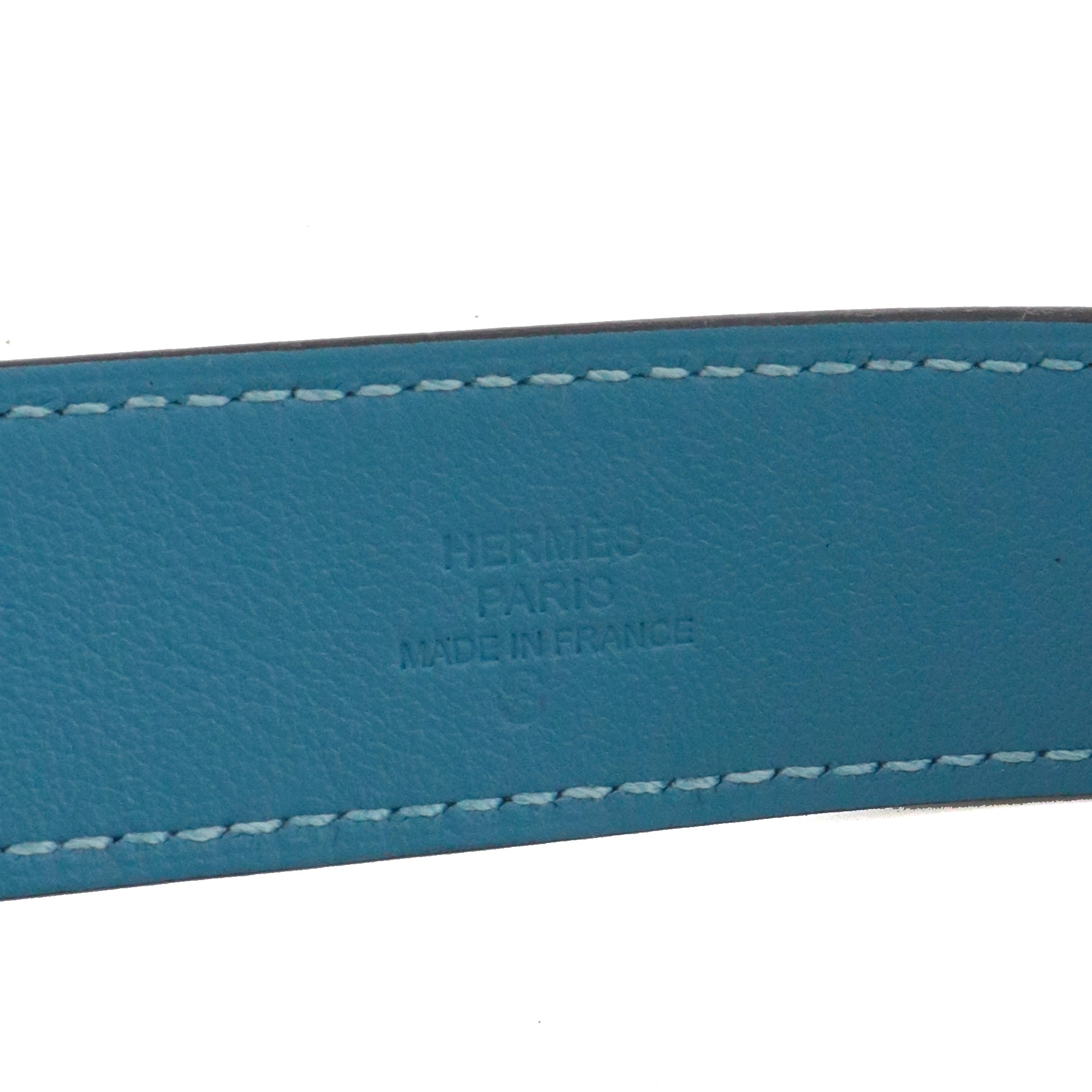 HERMÈS - Bracelet Kelly Twist PM Hermès en cuir bleu