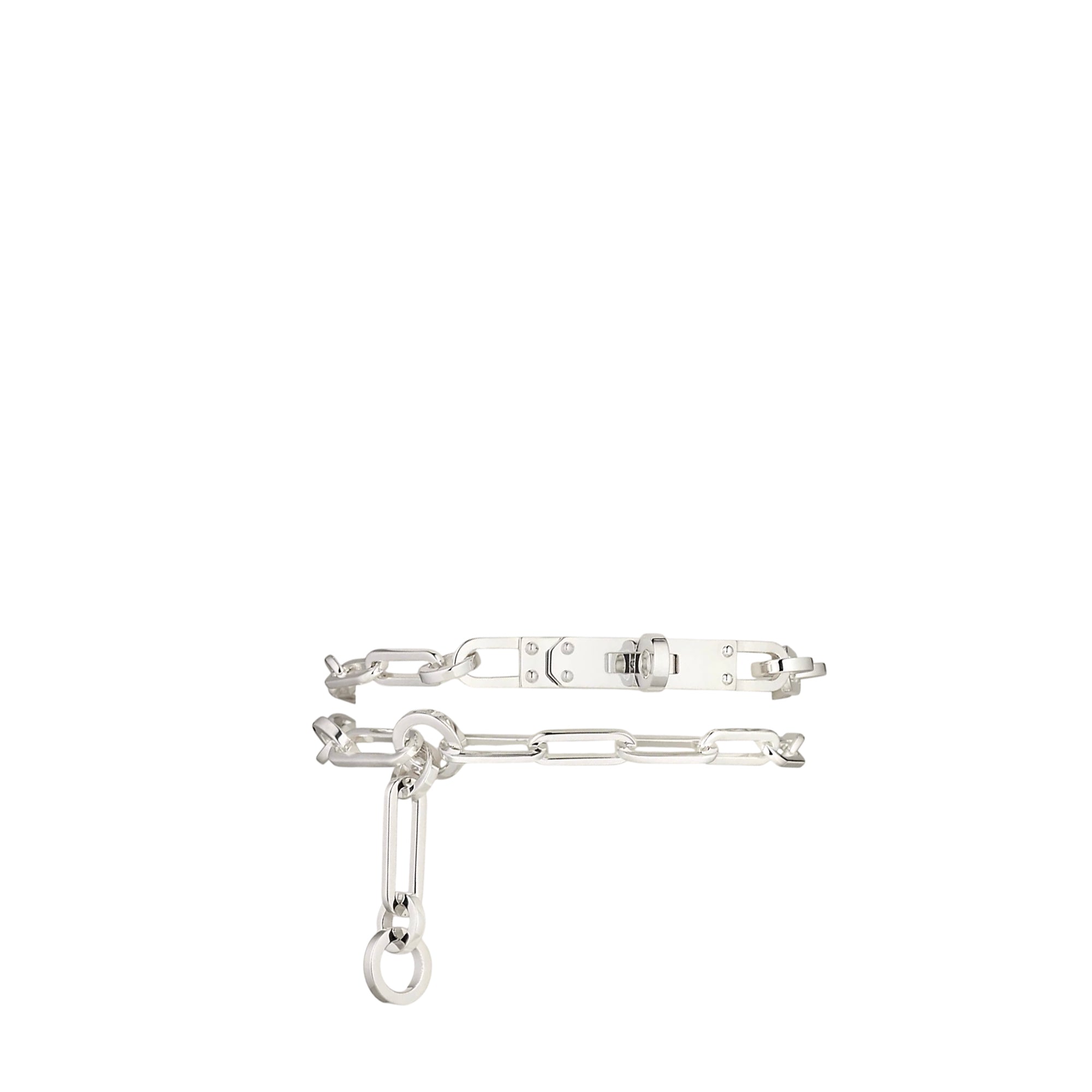 HERMÈS - Bracelet Kelly Chaîne Hermès en argent