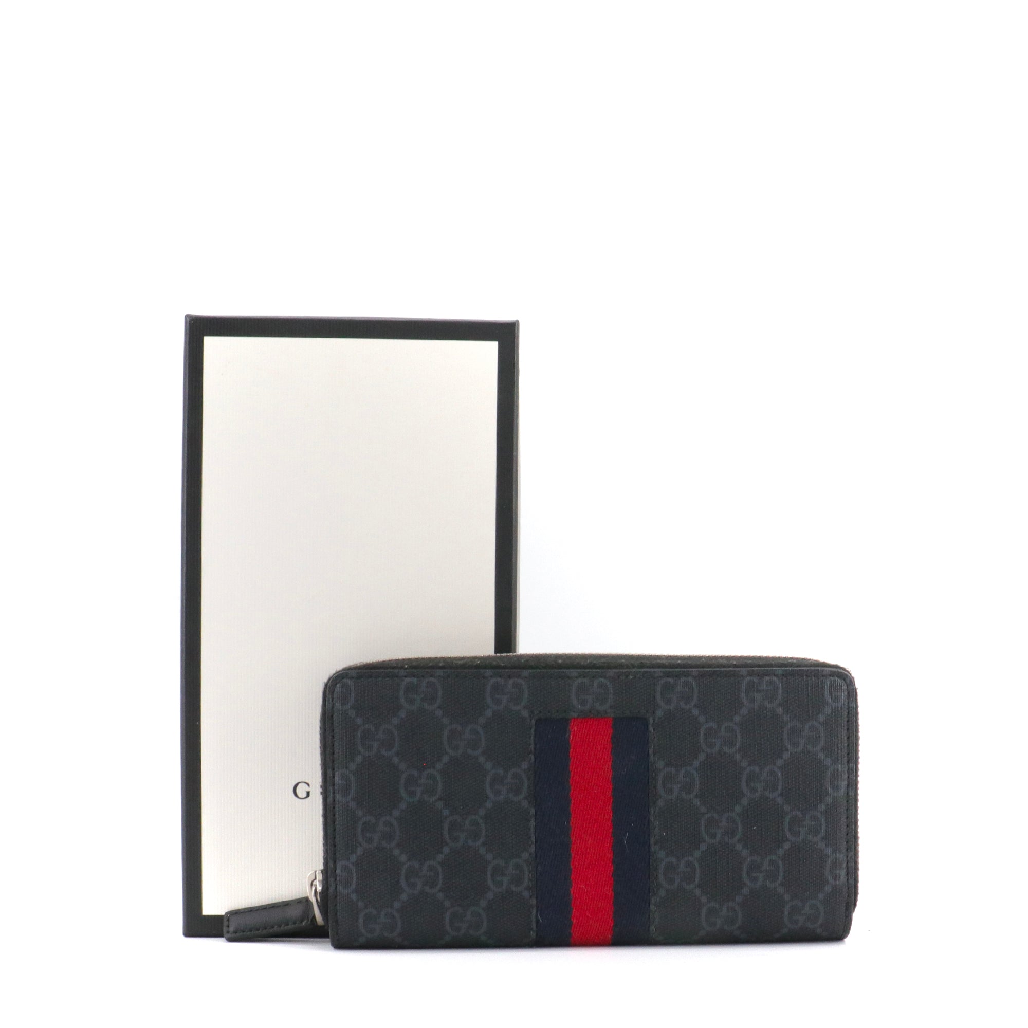 GUCCI - Portefeuille Long GG Supreme Gucci en toile enduite monogrammée