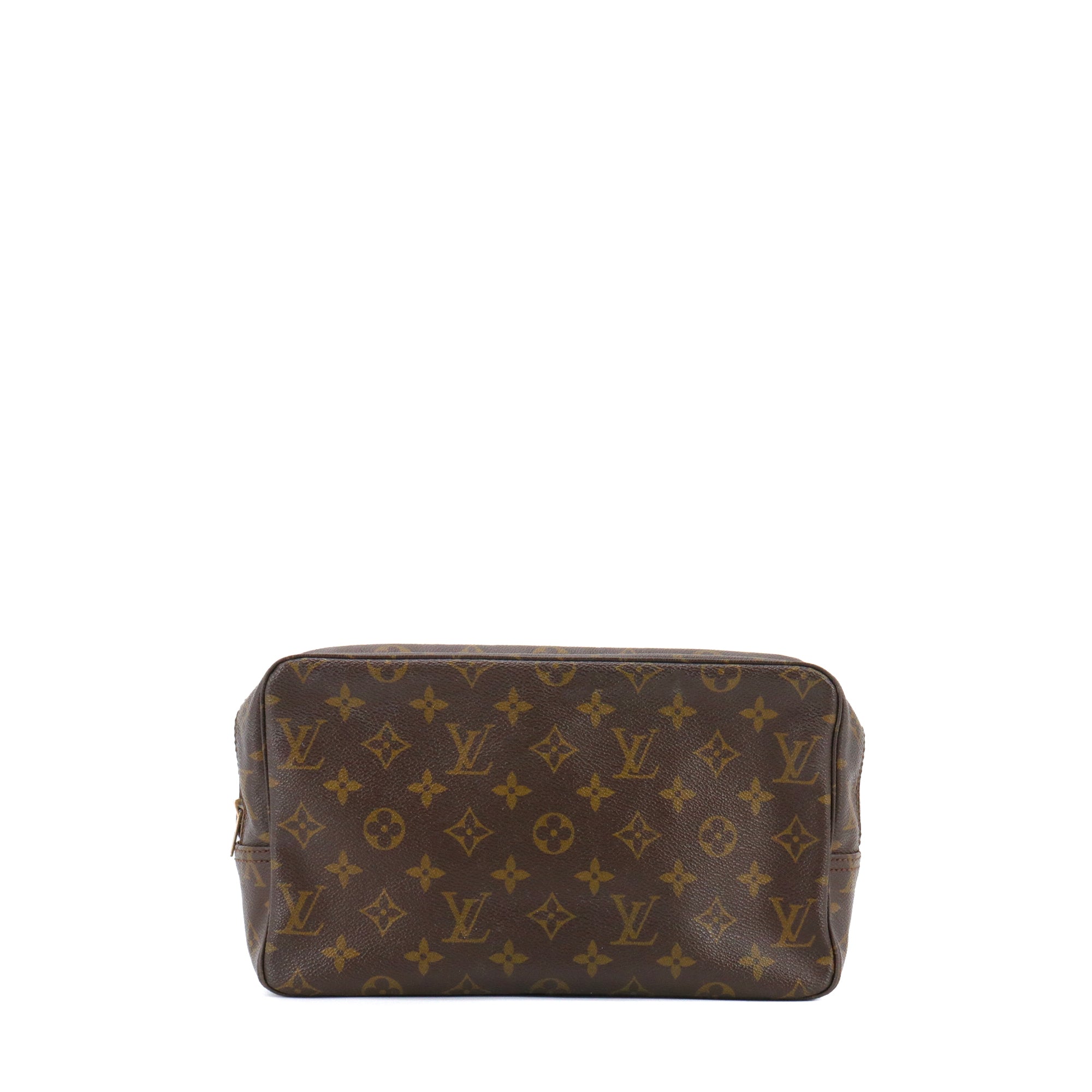 LOUIS VUITTON - Trousse de toilette Louis Vuitton en toile enduite vintage