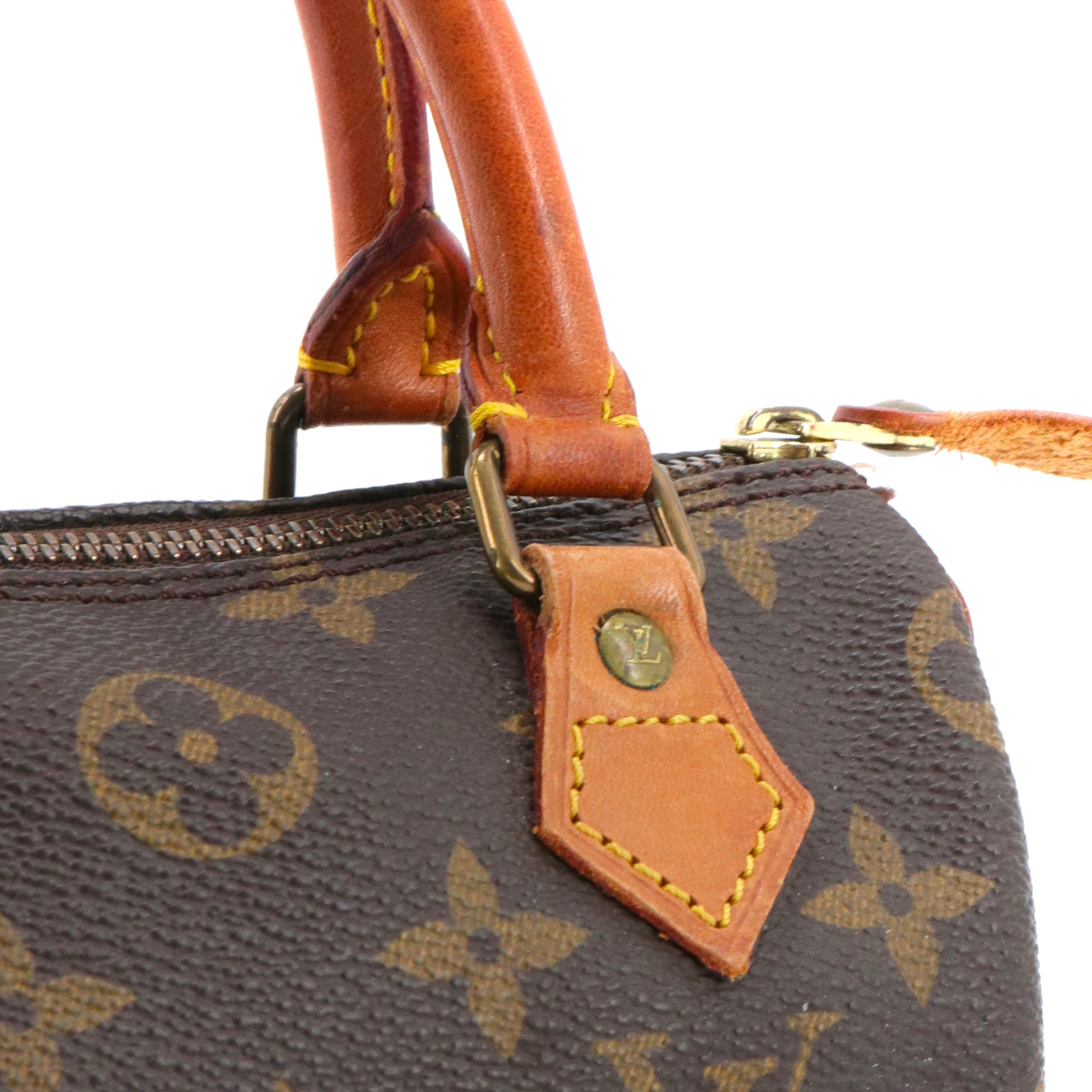 LOUIS VUITTON - Sac à main Nano Speedy Louis Vuitton en toile monogrammée vintage
