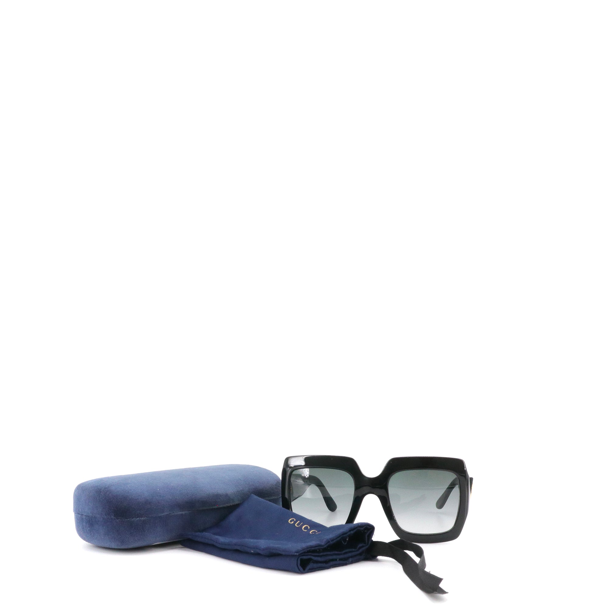 GUCCI - Lunettes de soleil Gucci en plastique noir