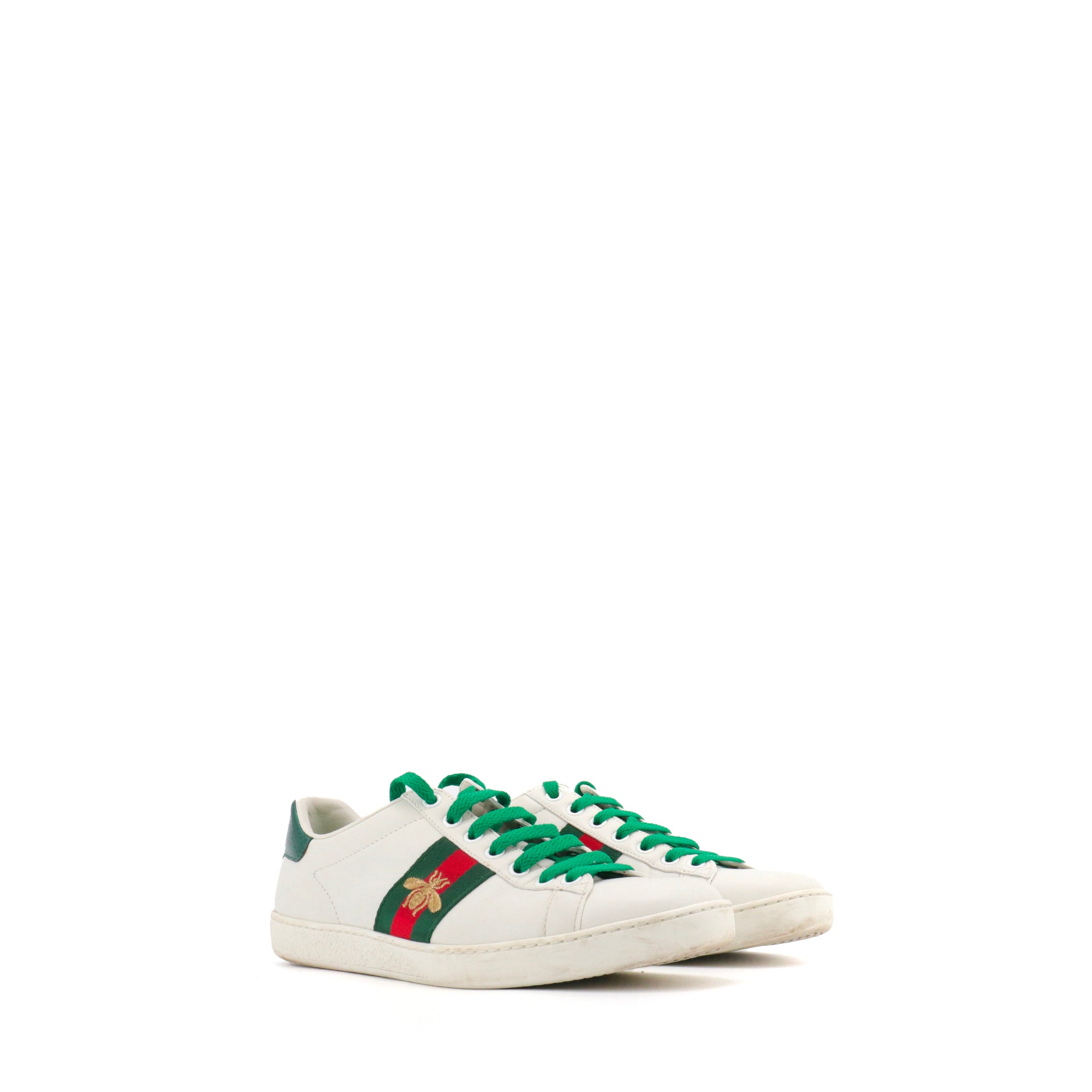 GUCCI - Sneakers Ace Gucci en cuir blanc (T38)