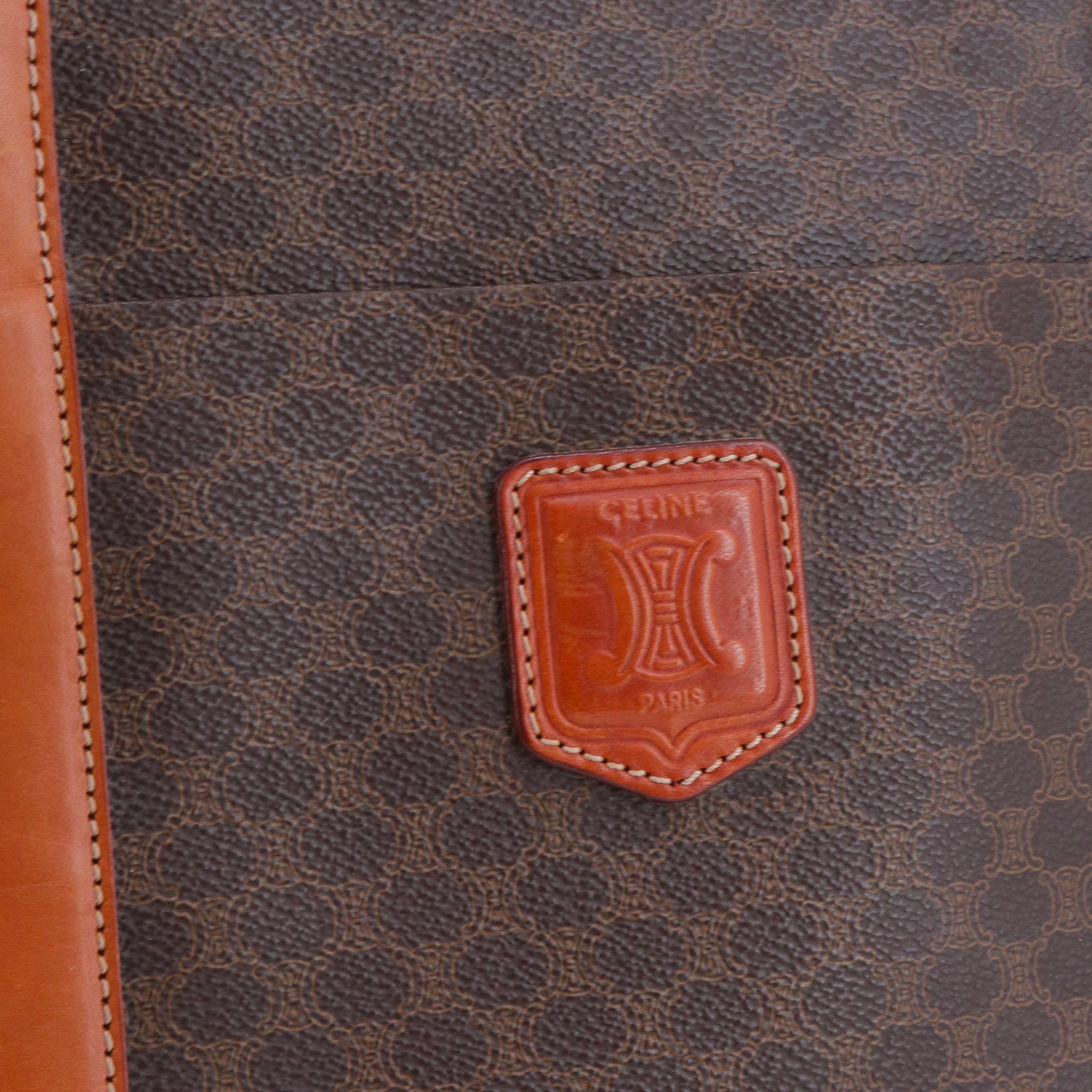 CELINE - Sac cabas Celine en toile monogrammée vintage