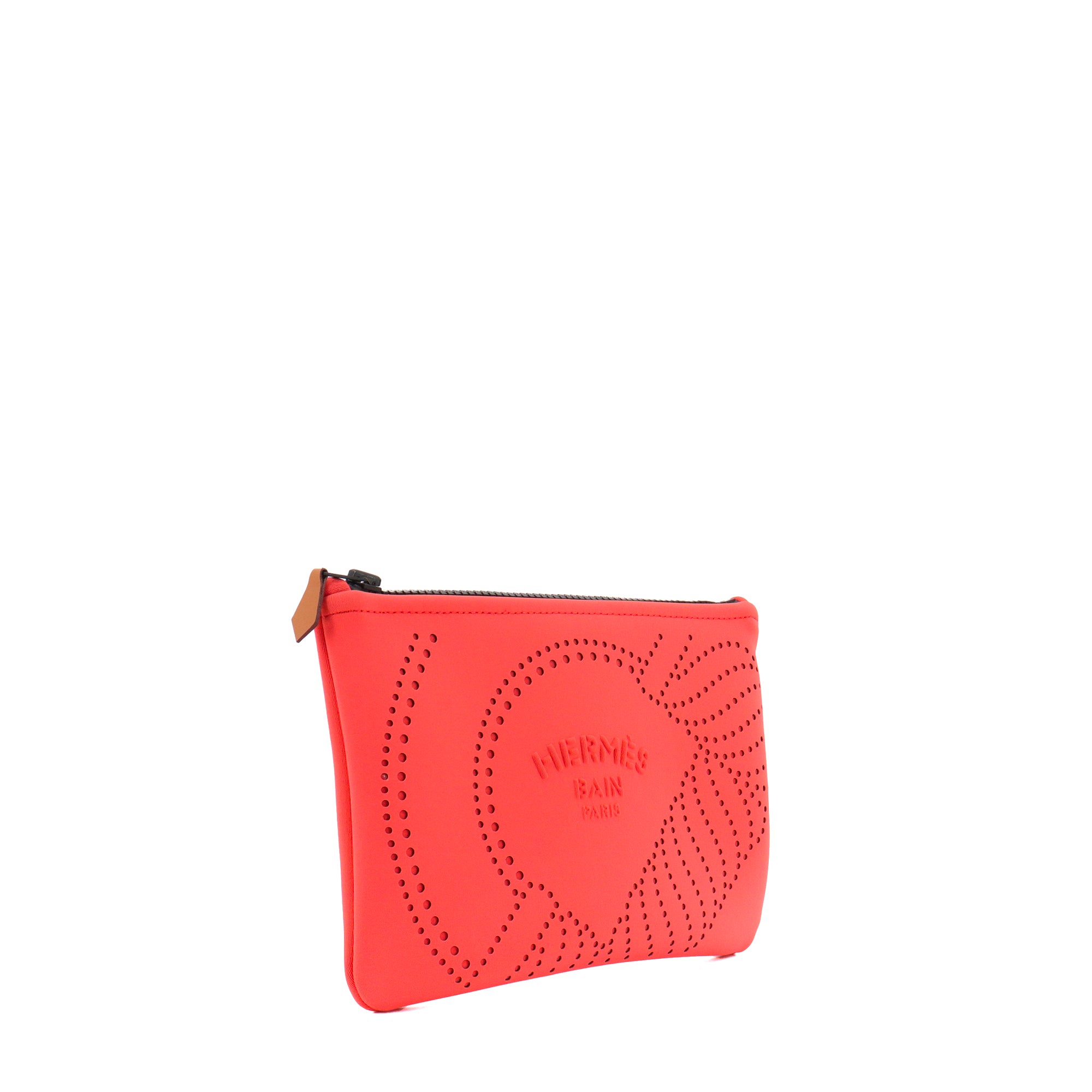 HERMÈS - Trousse Neobain Canoé PM Hermès en polyamide rose