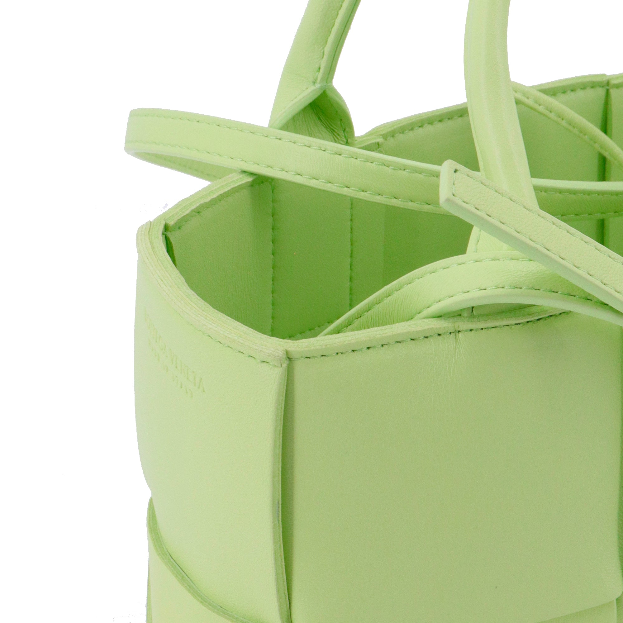 BOTTEGA VENETA - Sac à bandoulière Arco Mini Bottega Veneta en cuir intrecciato vert