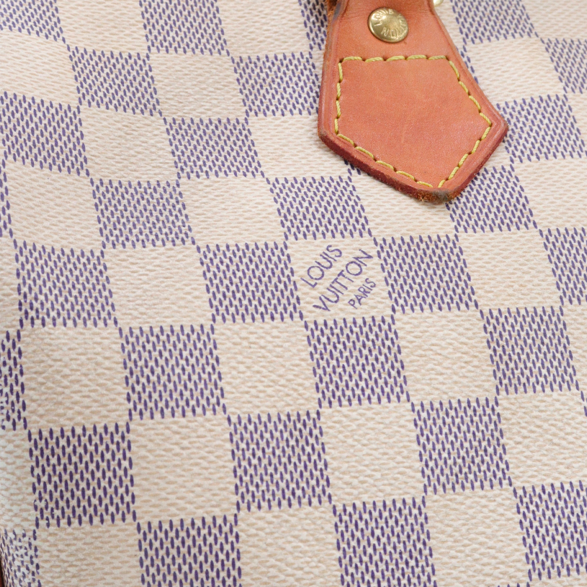LOUIS VUITTON - Sac à main Speedy 30 Louis Vuitton en toile damier azur