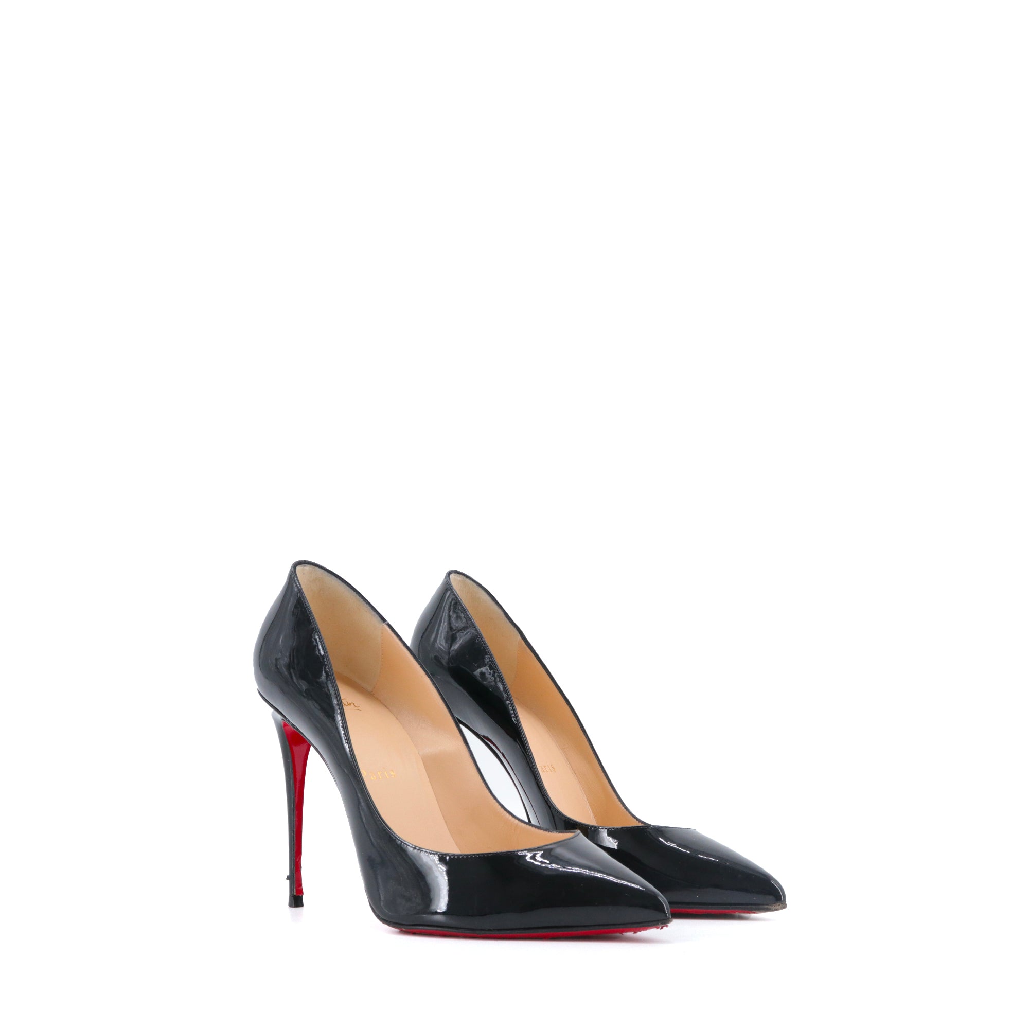 LOUBOUTIN - Escarpins Pigalle Follies Louboutin en cuir verni noir (T39)