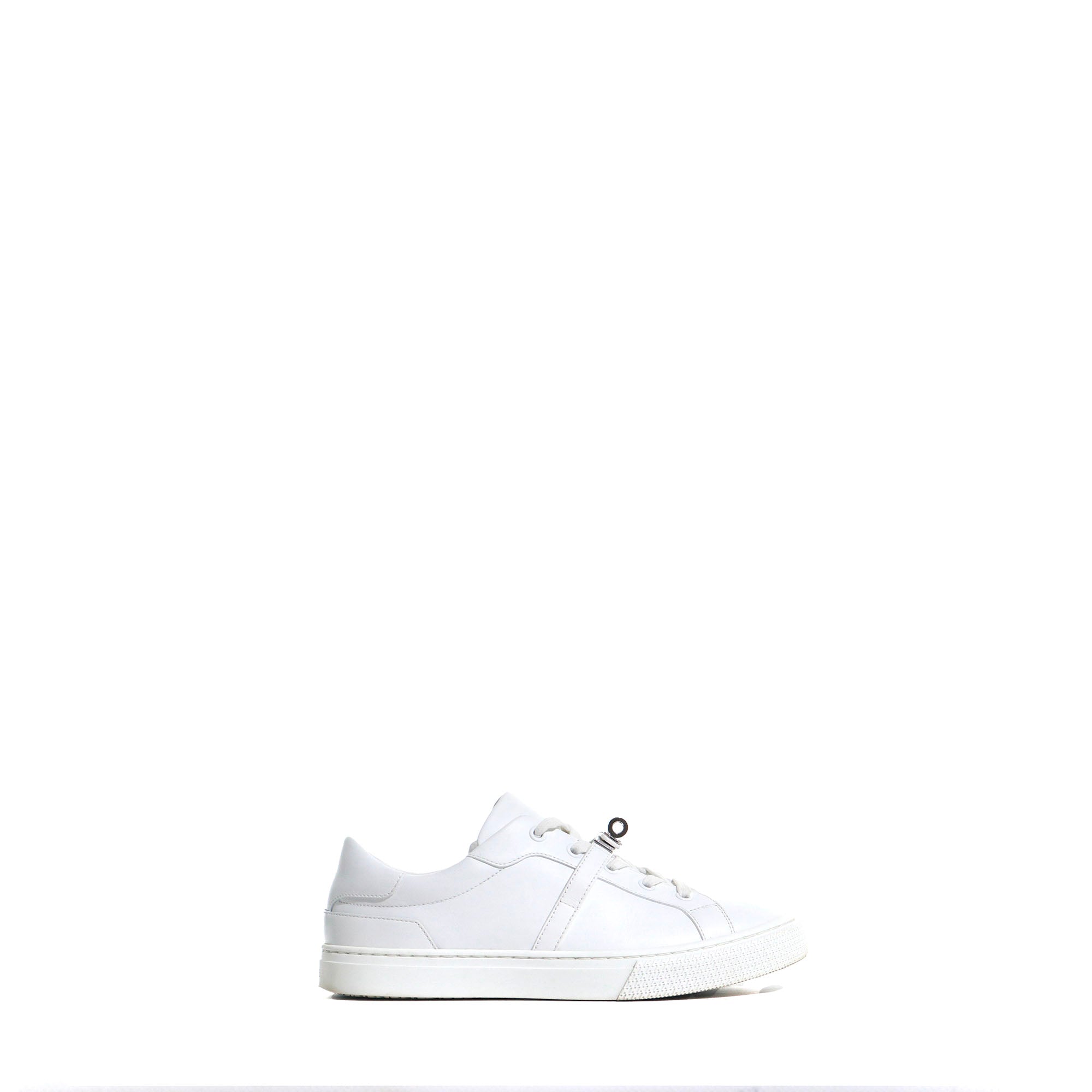 HERMÈS - Day sneakers in white leather (T39)