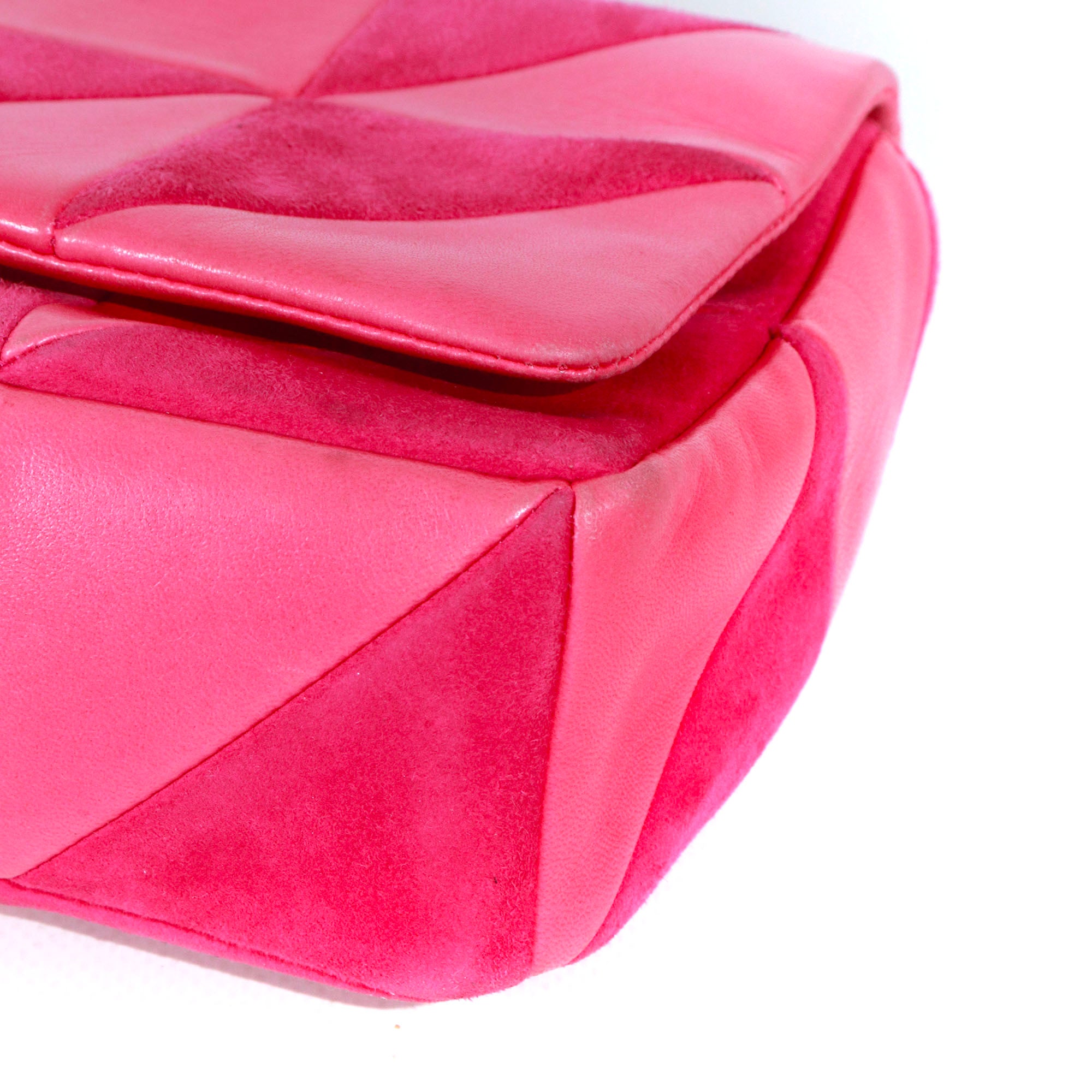 SAINT LAURENT - Sac à bandoulière Jamie medium Saint Laurent bi-matière cuir daim rose