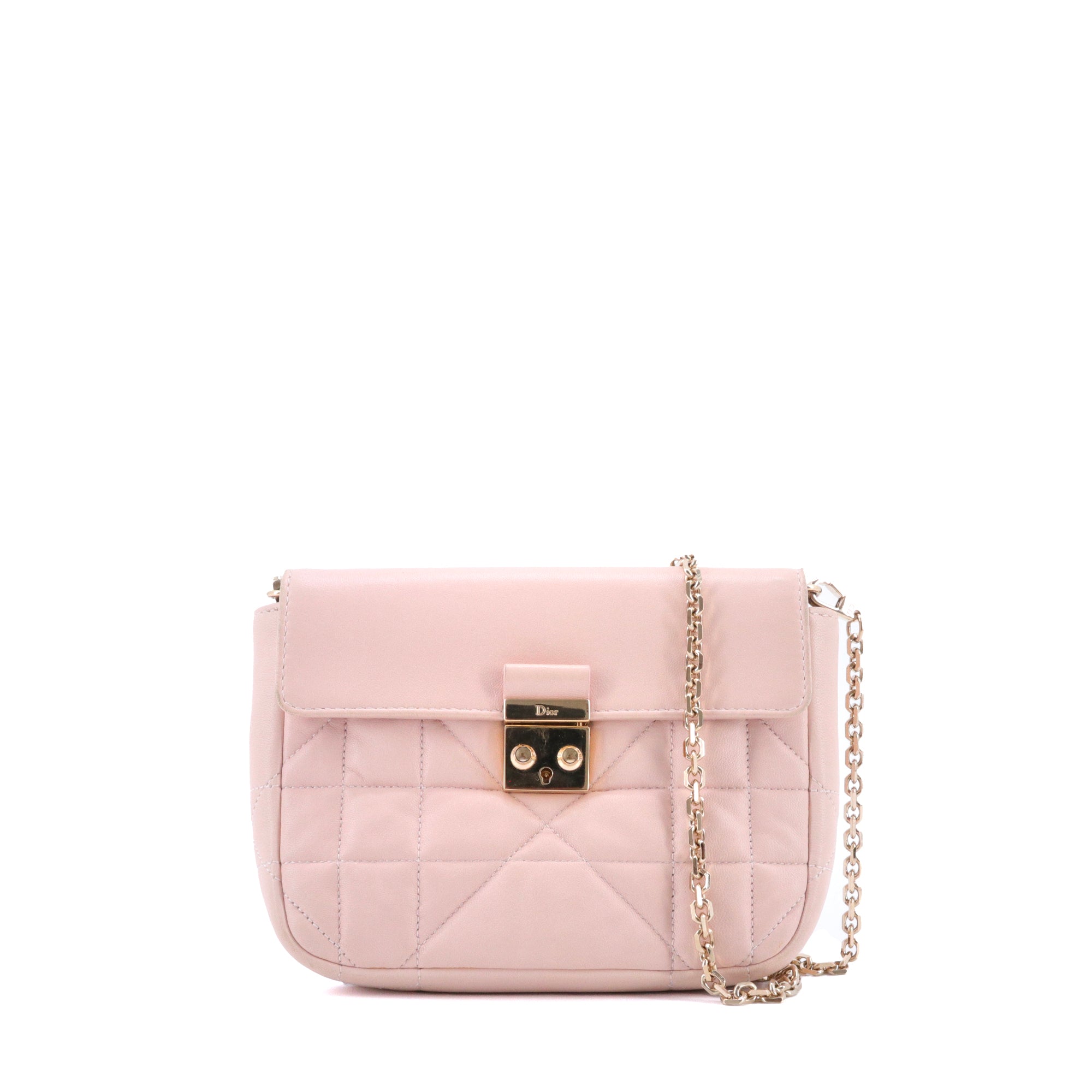 DIOR - Sac à bandoulière Miss Dior Promenade Dior en cuir cannage rose