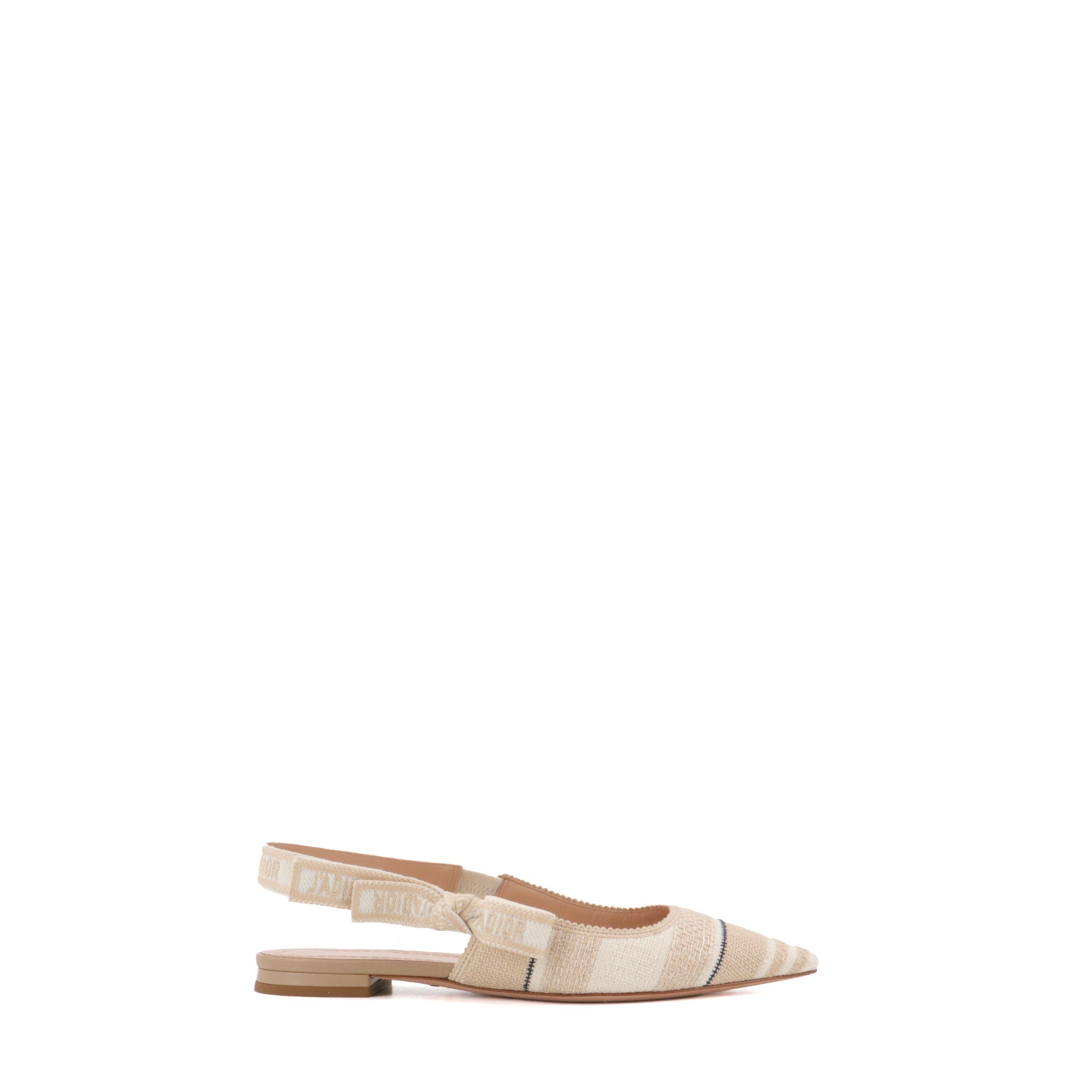 DIOR - Ballerines Slingback J'Adior Dior en toile beige (T37)