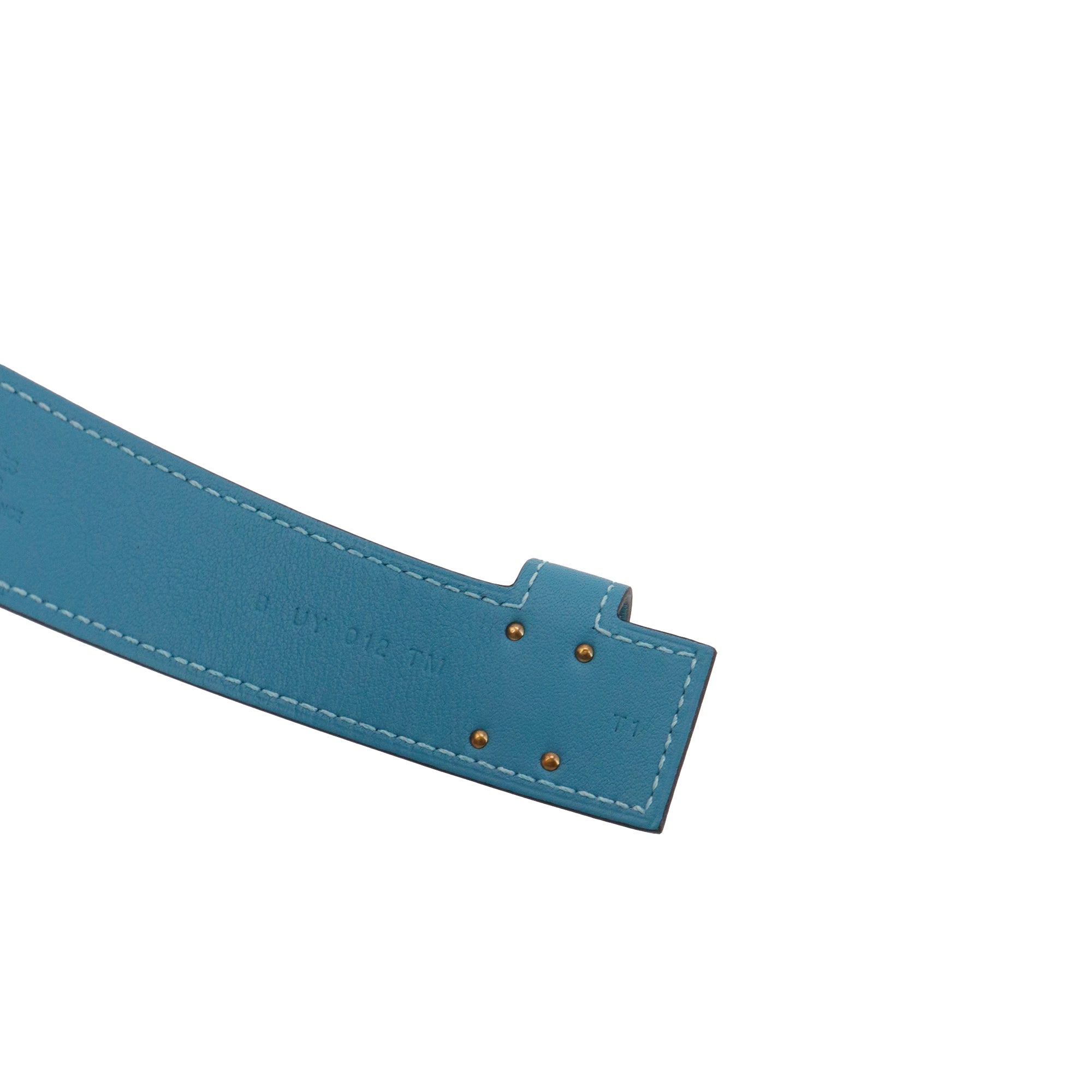 HERMÈS - Bracelet Kelly Twist PM Hermès en cuir bleu