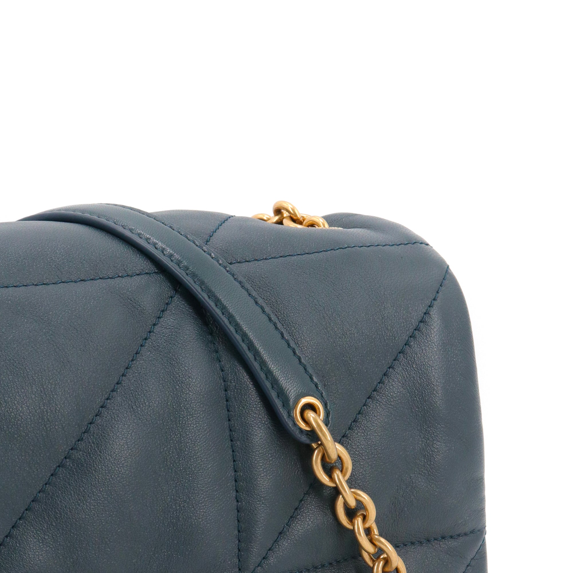SAINT LAURENT - Sac à bandoulière Jamie 4.3 medium Saint Laurent en cuir lisse bleu