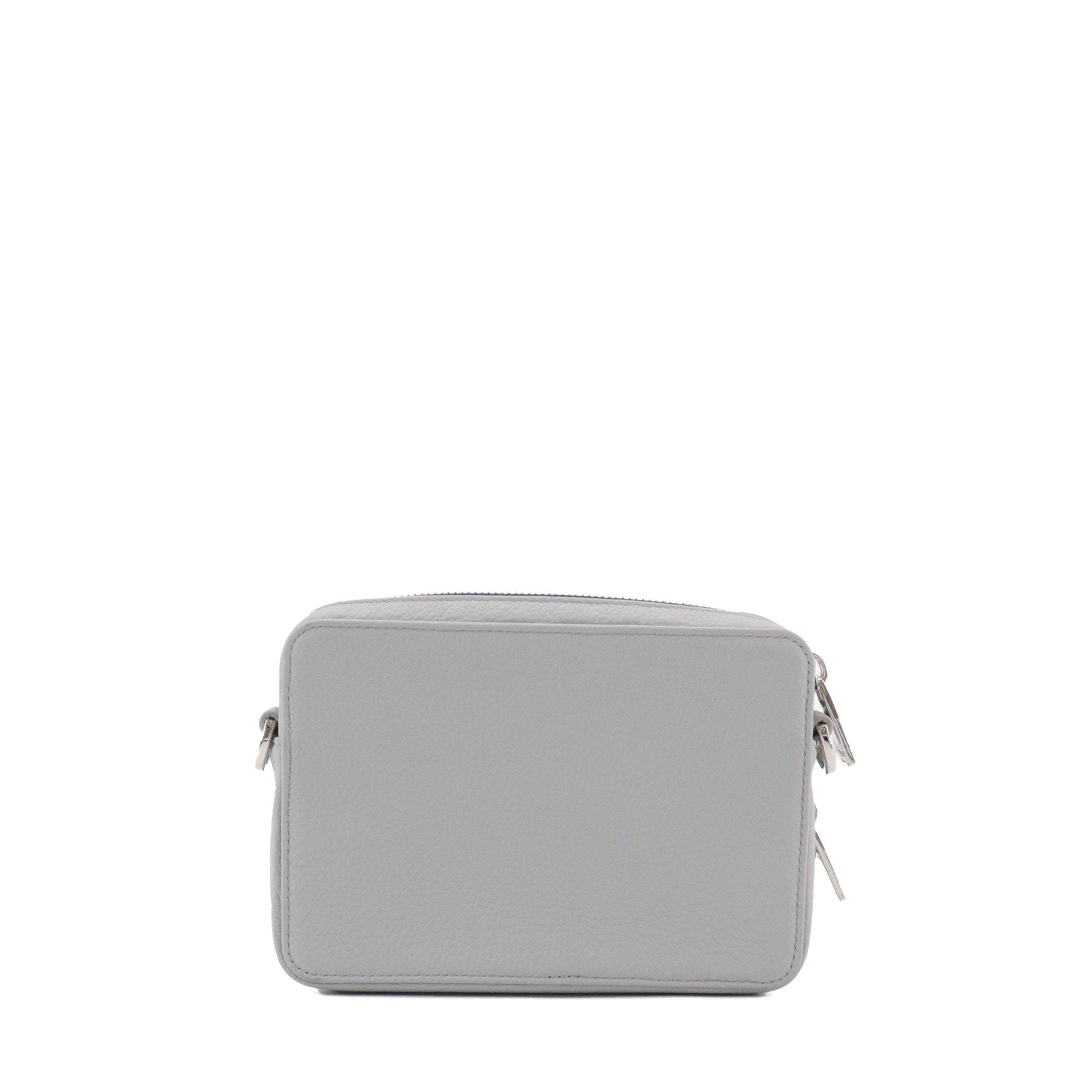 DIOR - Sac à bandoulière Dior en cuir grainé gris et bleu marine